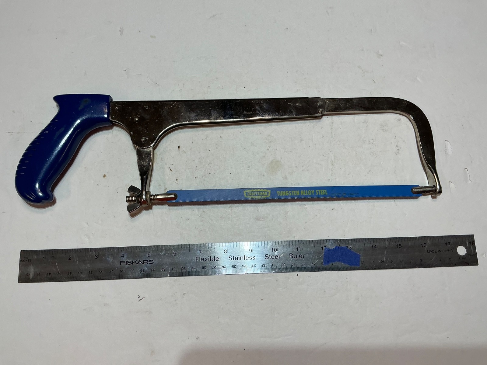 Vintage HD Craftsman Adjustable 10 – 12″ Length Hack Saw MADE IN USA Blue Handle