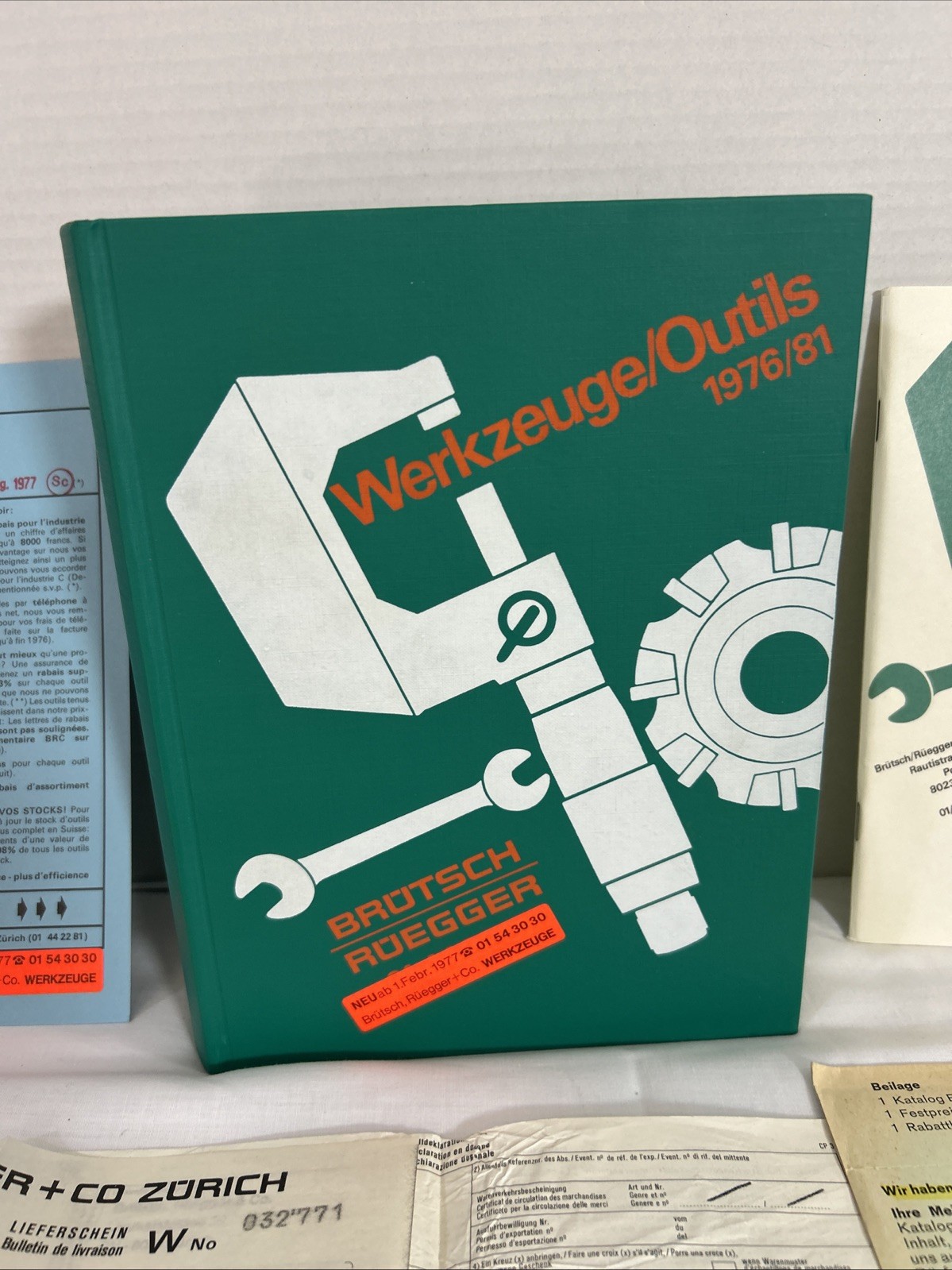 Vintage Brotsch Roegger tools/machinery catalog & Hardcover Book from 1976/81