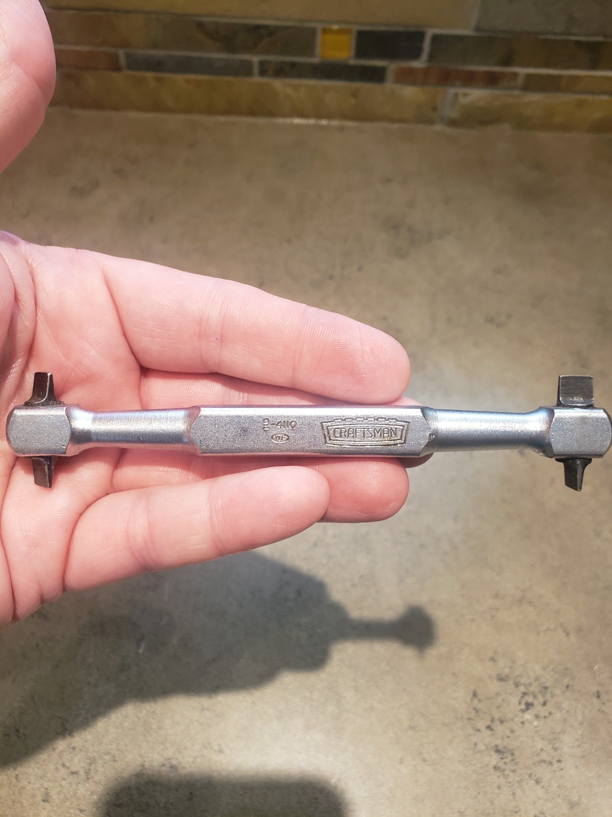 Craftsman 4110 4 way Offset Angle Slotted Screwdriver WF Crown Logo Old Mark