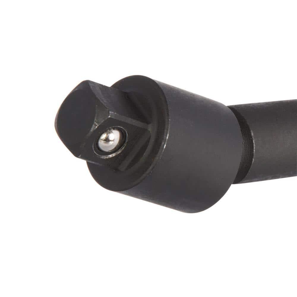 Impact Extension Bar 1/2 Drive 36in Pinless Swivel End Flex Chrome Steel Tool