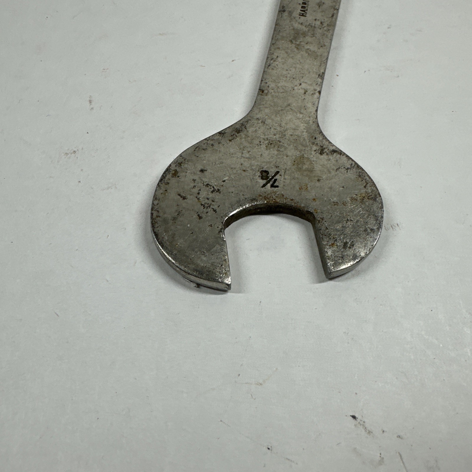 Old Vintage HARRIS & REED MFG Chicago Pressed Steel Wrench Tool 7/8” And 1”