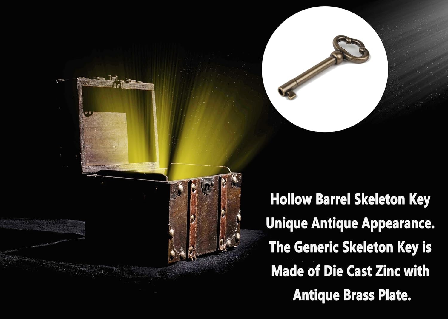 Universal Antique Brass Skeleton Keys – Ideal for Restoring Vintage Furniture