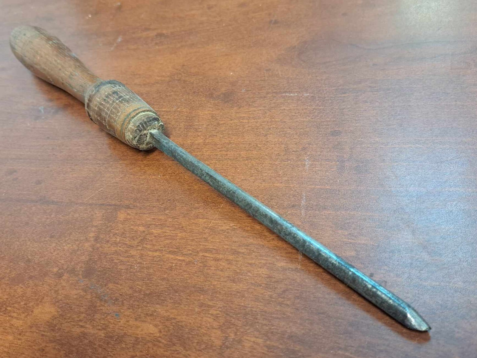 Vintage Small 0.25″ Gouge 13.5″ Chisel Wood Handle