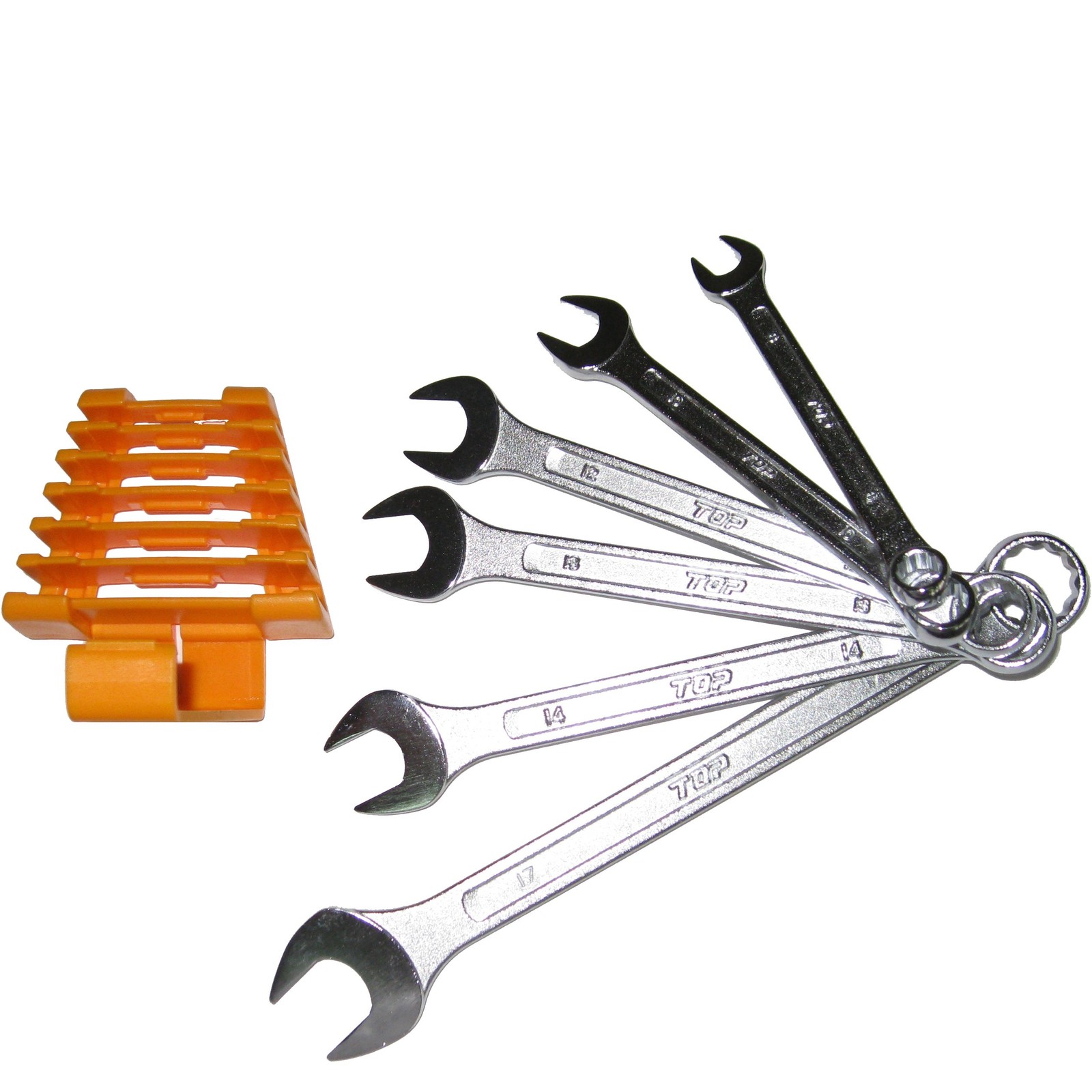 Top Combination Wrench Set 6 Piece 8-17mm Forged Holder Tsubame Sanjo Japan