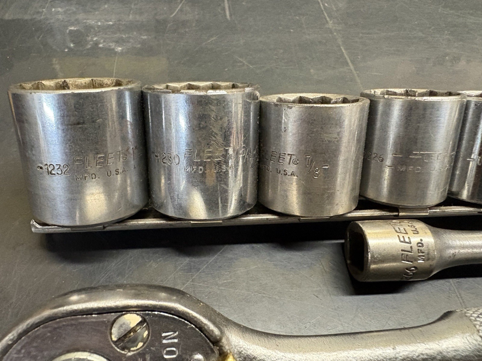 Fleet Tools USA Made Socket Set With Ratchet And Extensions