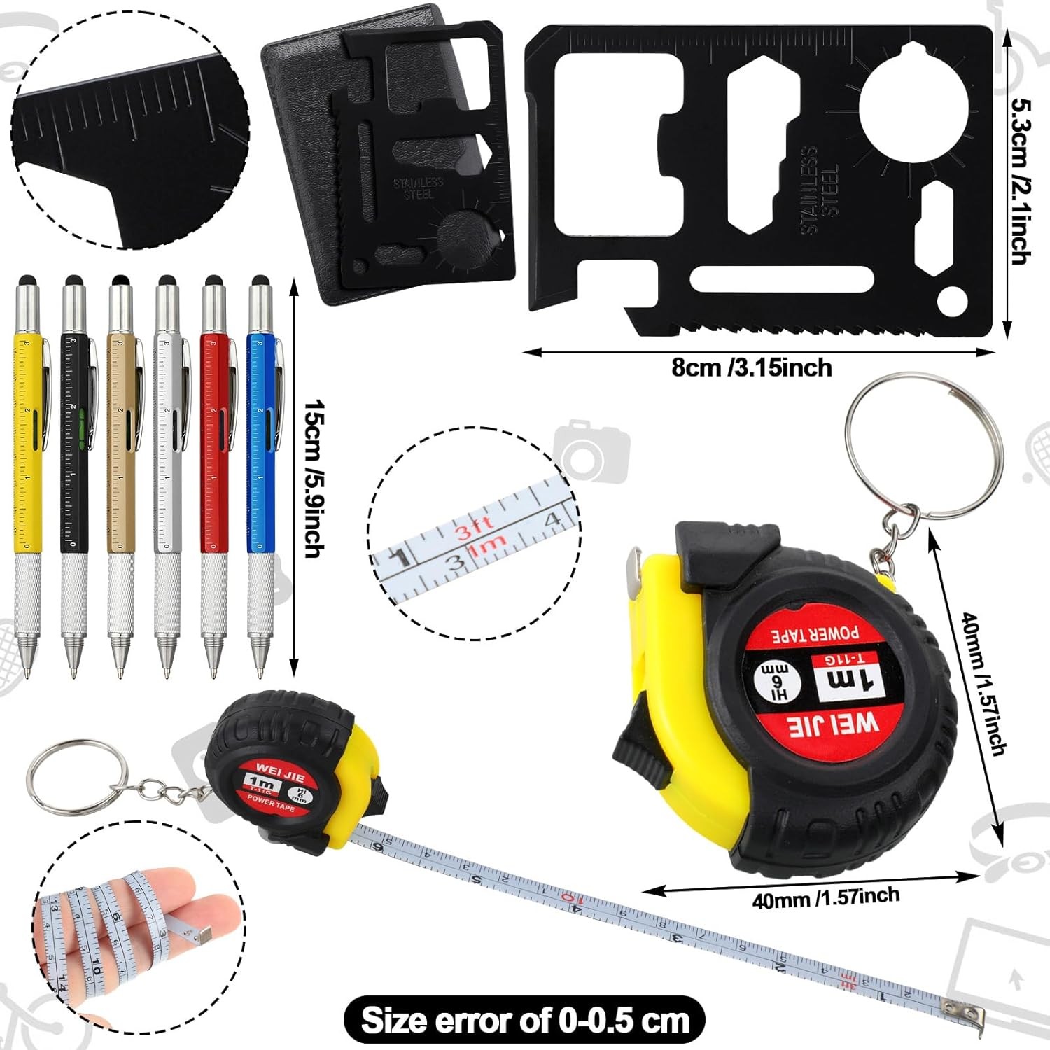 288-Piece Mini Screwdriver Keychain Set: (Red, Yellow, Blue)