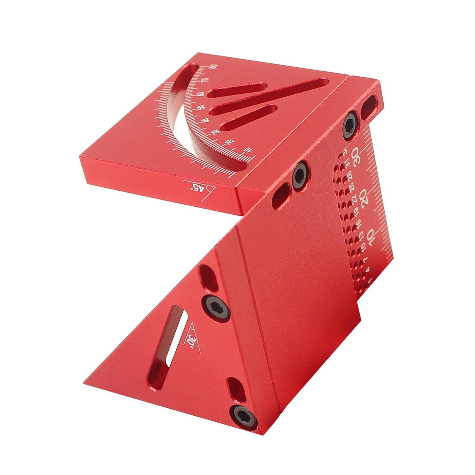 45/90 Degree Aluminum Alloy Woodworking Square Protractor, Multi Angle Measur…