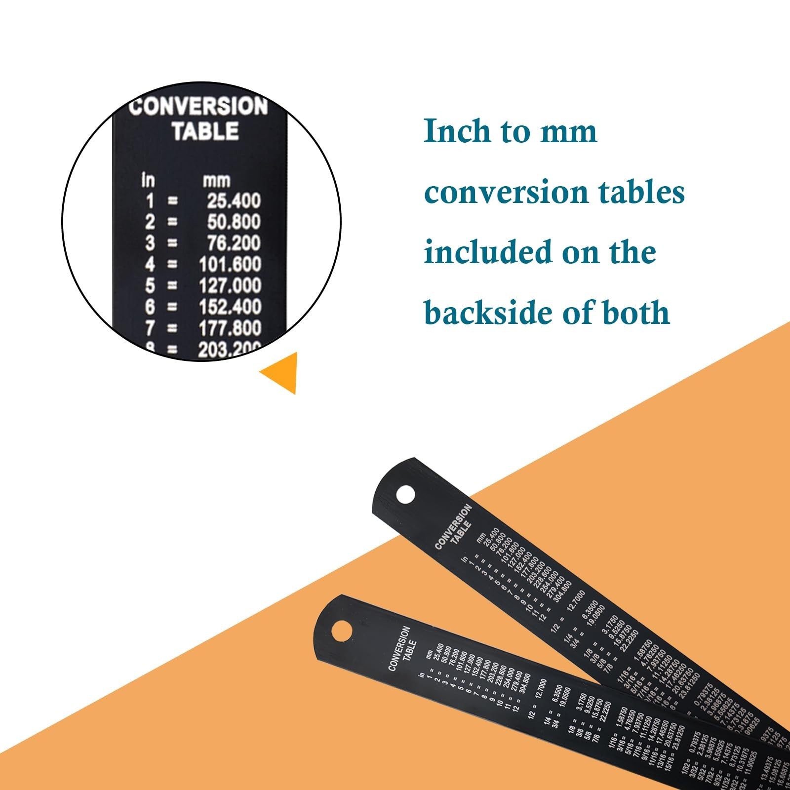 Metal Ruler, 6 Inch Stainless Steel Straight Edge with Metric Measurement, 2 …