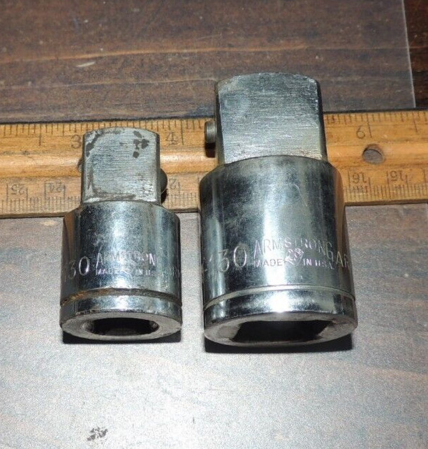 2 ARMSTRONG SOCKET ADAPTERS SH130 HX130, 1/2″ to 3/4″, 3/4″ female to 1″ male
