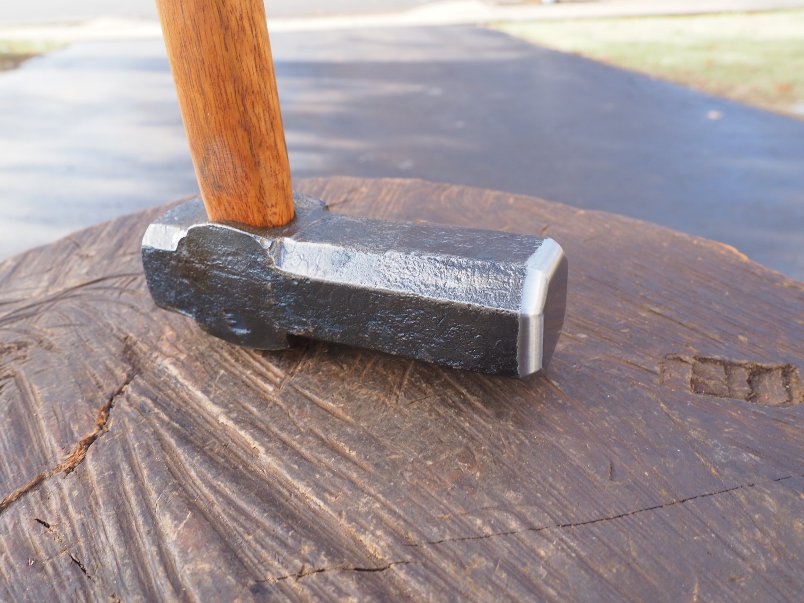 AUSTRALIAN 3.6LB DOG HEAD “JASON ELLARD” BLACKSMITH HAMMER ANVIL KNIFE BLADE SAW