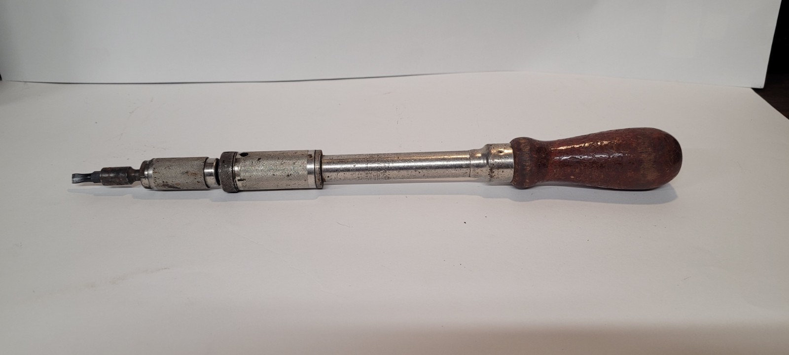 Vintage. Spiral Hand Drill. 18″ extended length. Miller Falls Tool Co.