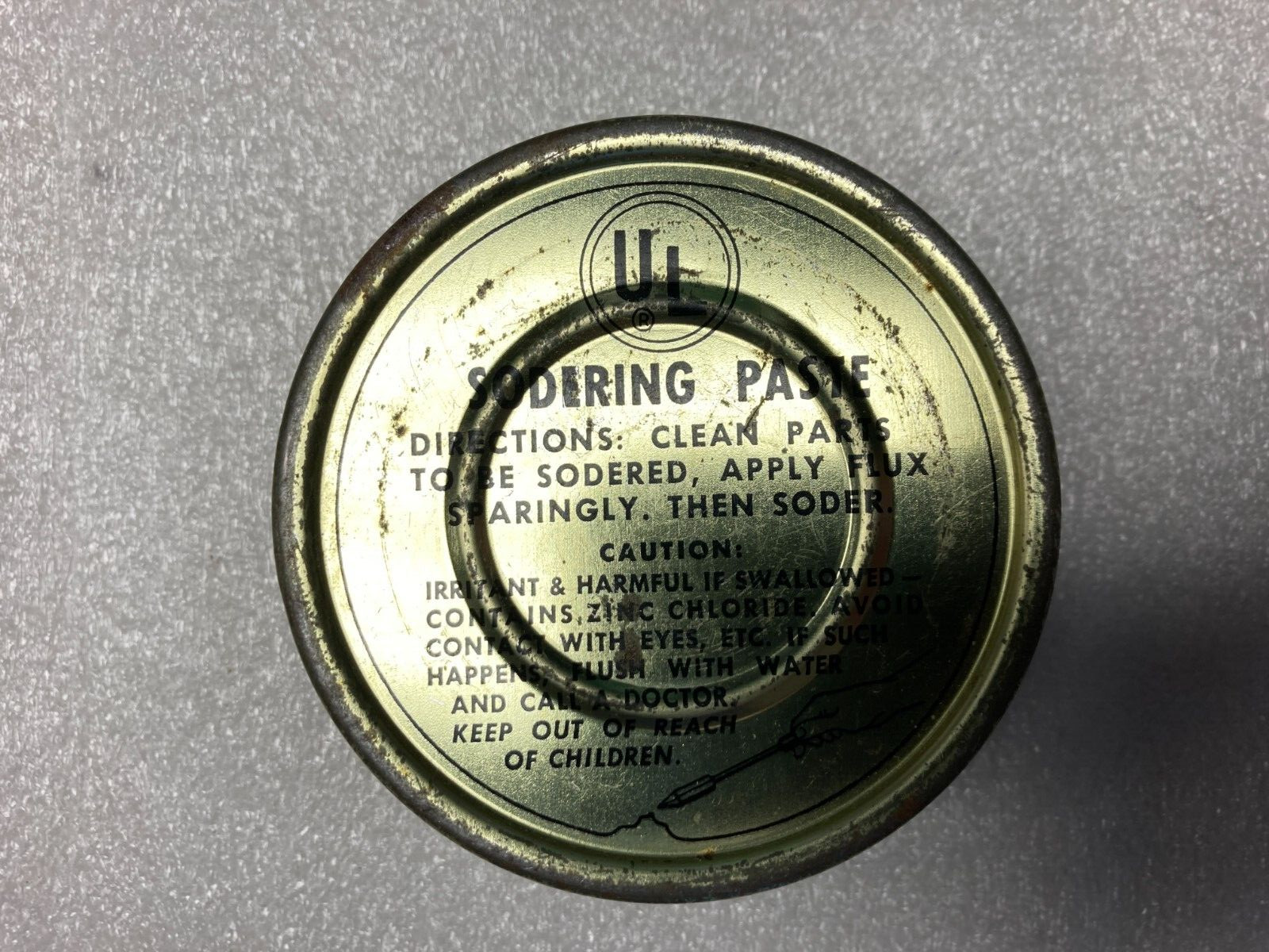 Vintage Tin Hancock Gross Soldering Paste