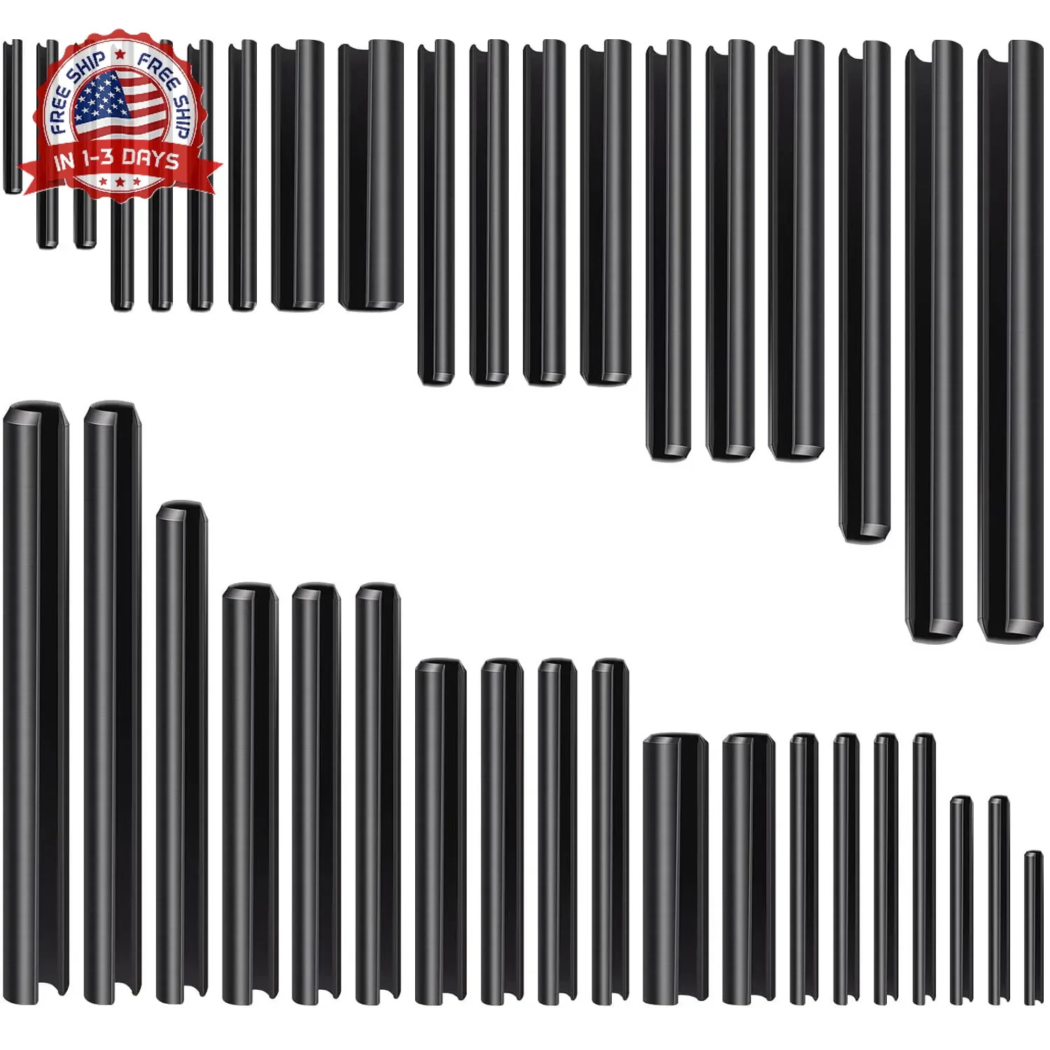 450 Pcs Split Roll Pin Assortment Set with Storage Case M2 M2 M3 M4 M5 M6 M2 M7