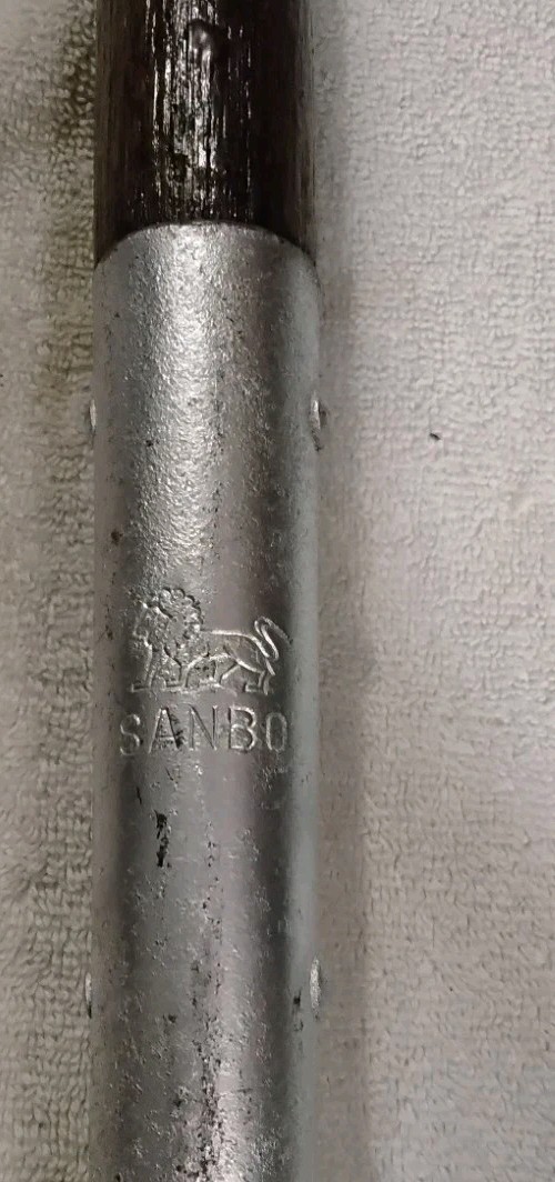SANBO RAZOR CLAM SHOVEL 36″ LONG ” LION EMBLEM ” VINTAGE MADE IN JAPAN