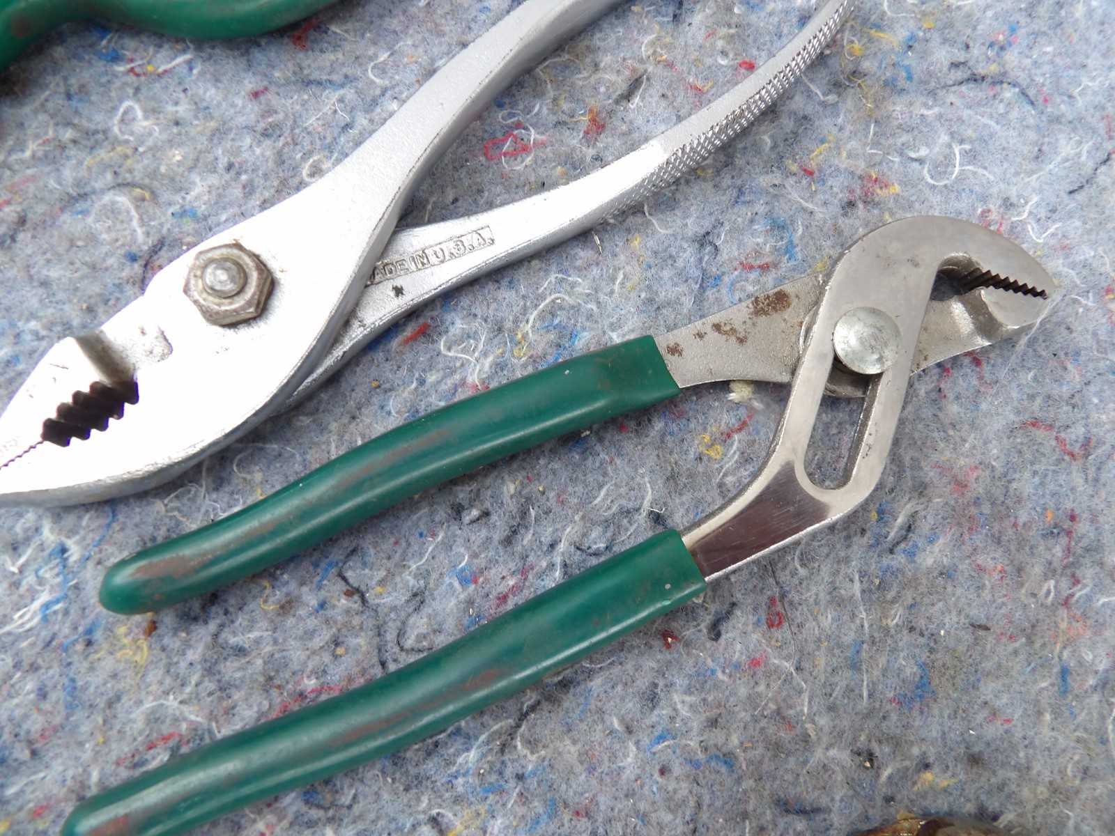 Lot of 7 Diamond Tool, Duluth, Diamalloy USA, Blue Point wrench snips pliers