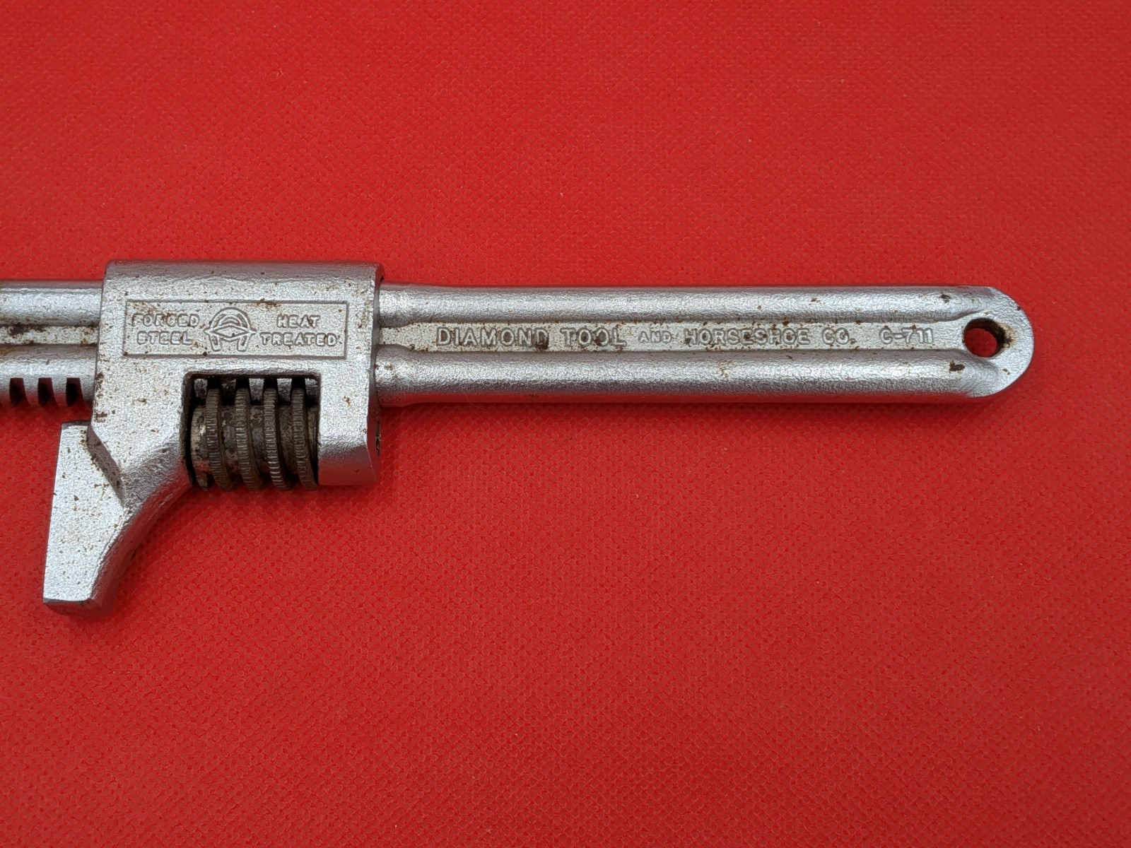 Vintage Diamond Tool & Horseshoe Co C-711 11″ Auto Monkey Wrench USA Forged