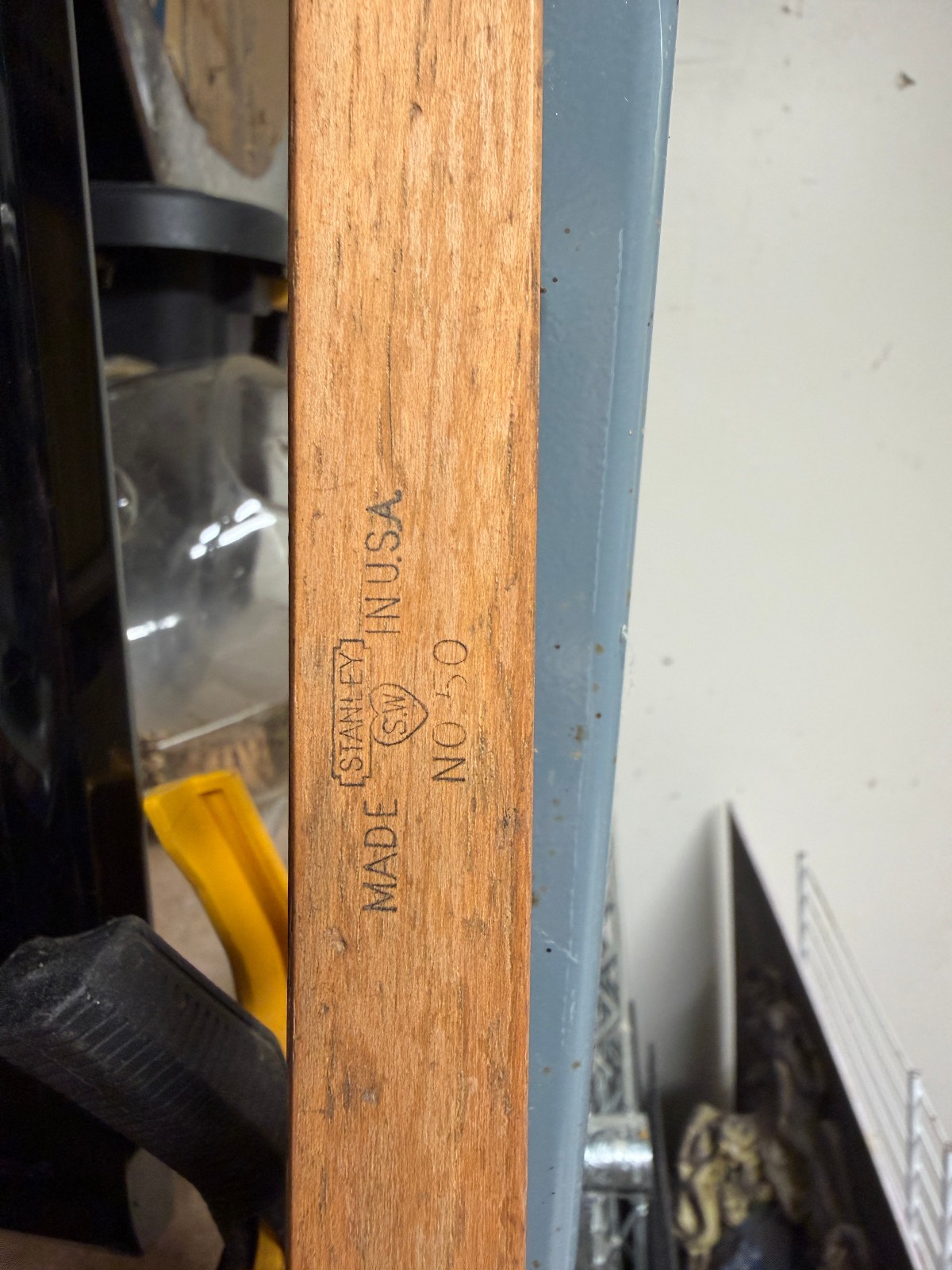Vintage Stanley No. 50 Yard Stick Wooden w/Brass Tips