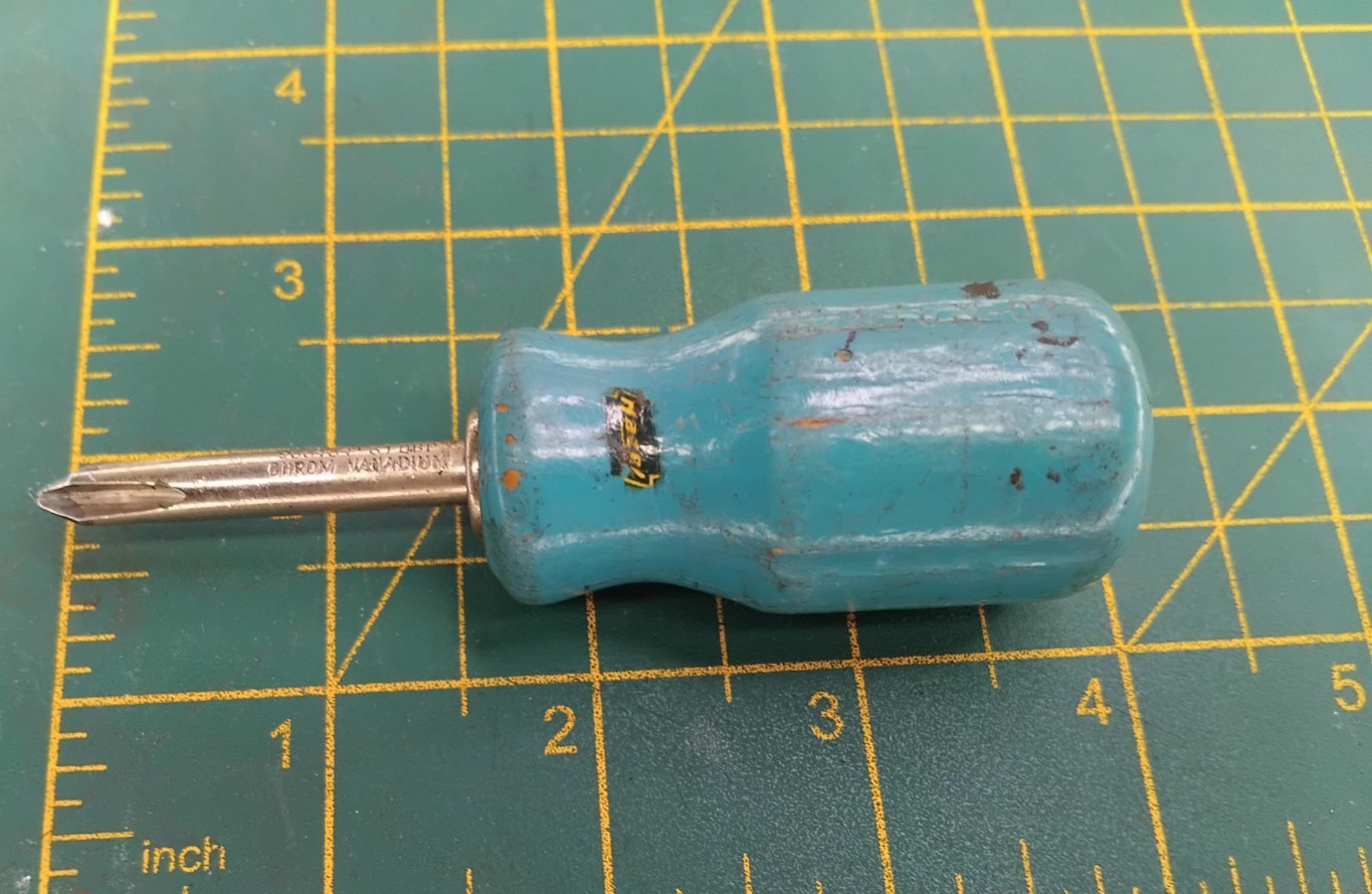 Vintage Hazet Blue Stubby Screwdriver VW/Porsche 81402 Round Toolkit LT24203-SP