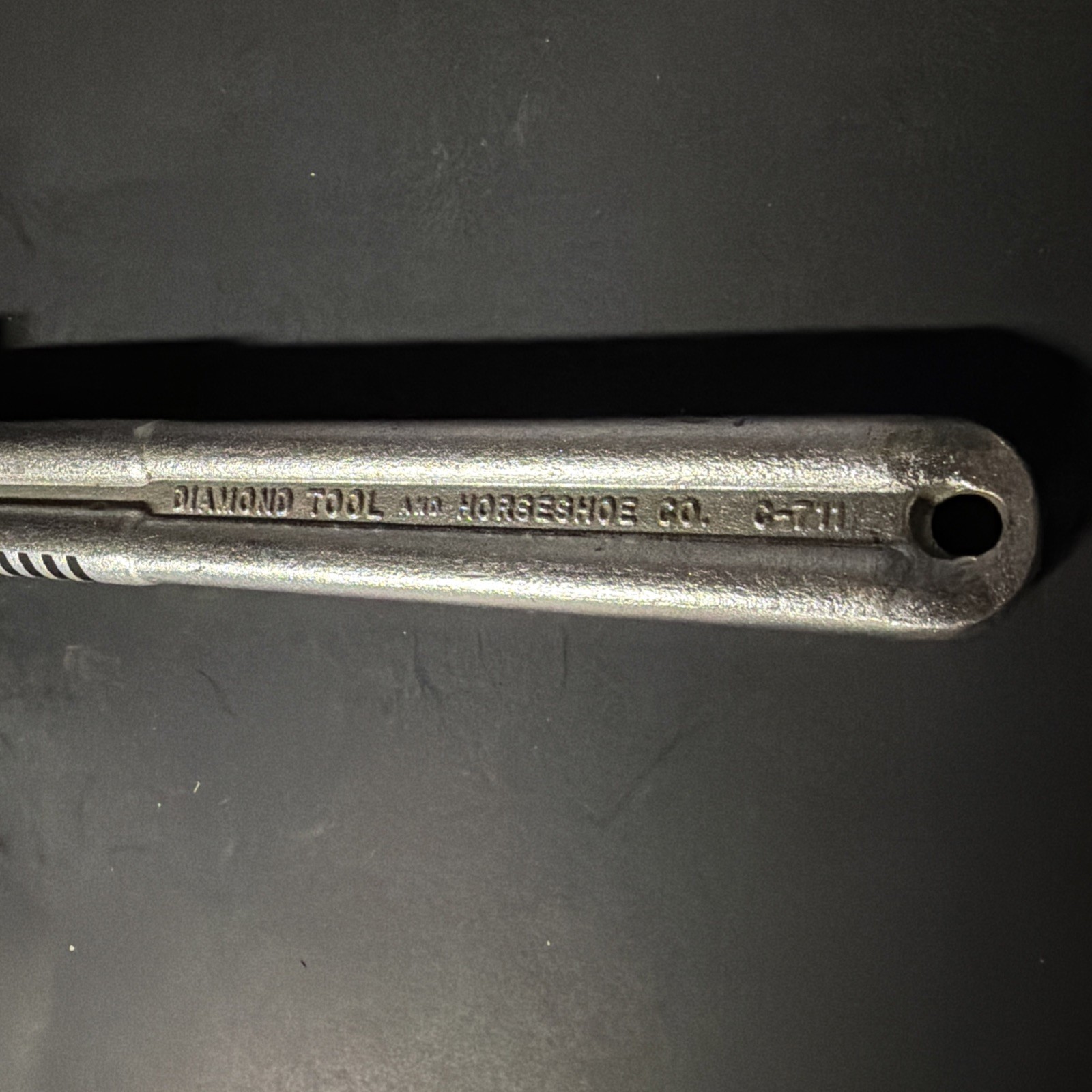 Vintage Diamond Tool & Horseshoe Co Adjustable Monkey Wrench C-711 Excellent Con