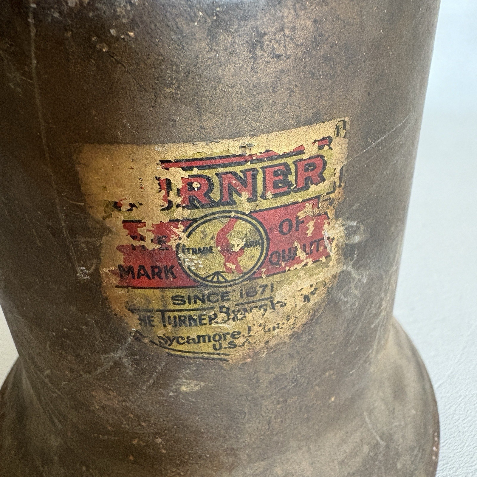 Vintage Turner Brass Works Blow Torch Sycamore Illinois Pump Action Solid Brass