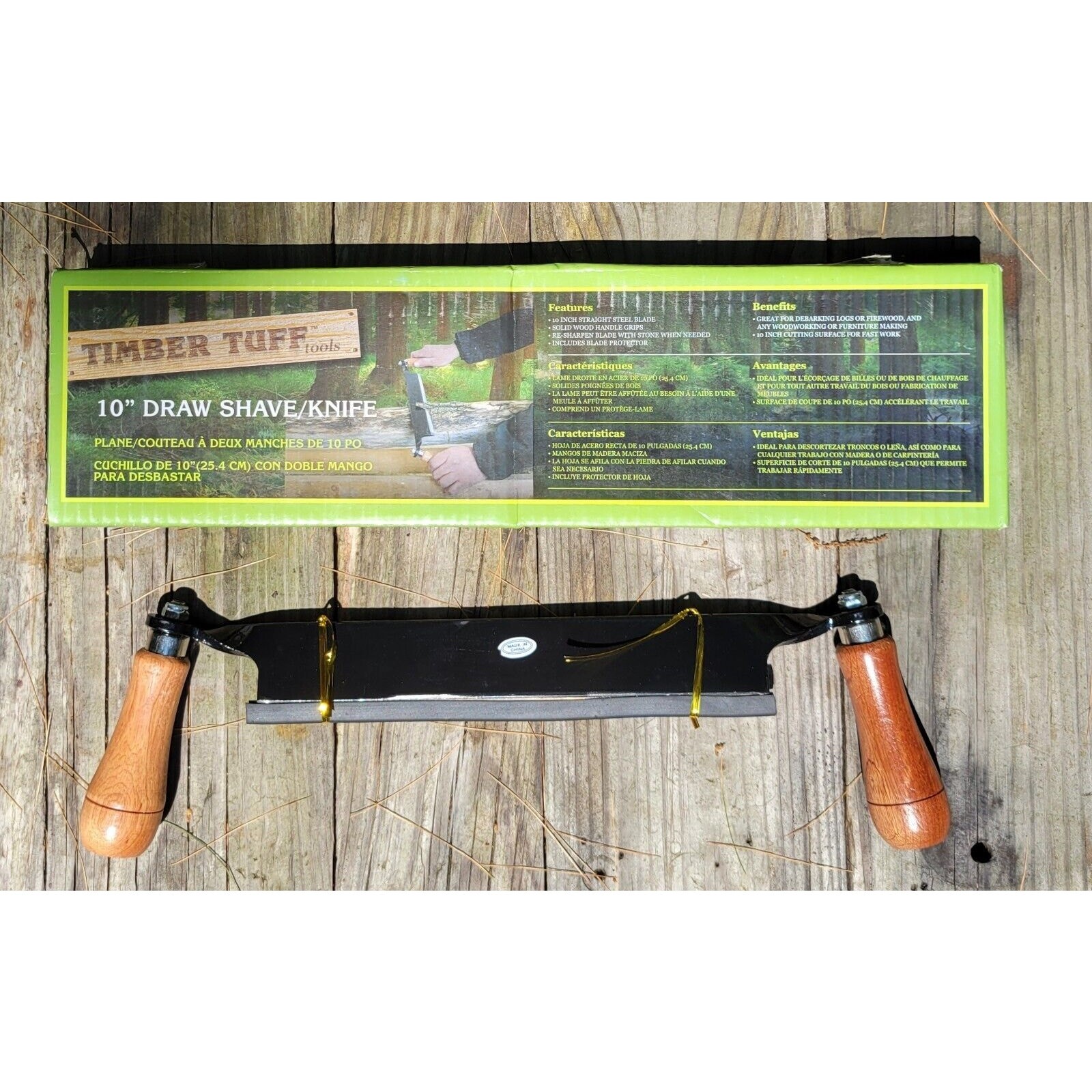 Timber Tuff Tools 10″ Draw Shave Blade in Original Box ~ Model# TMB-10S NOS
