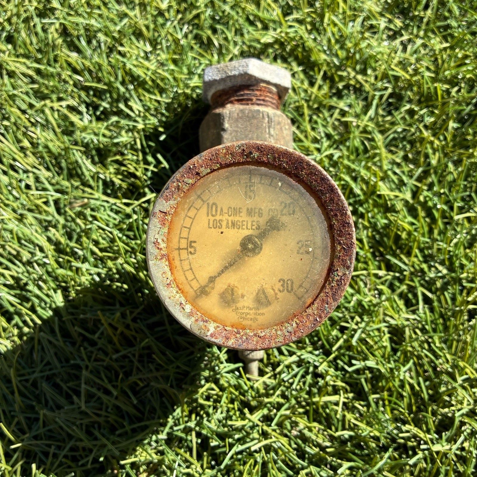 Vintage Jas P Marsh 0-30psi Pressure Gauge