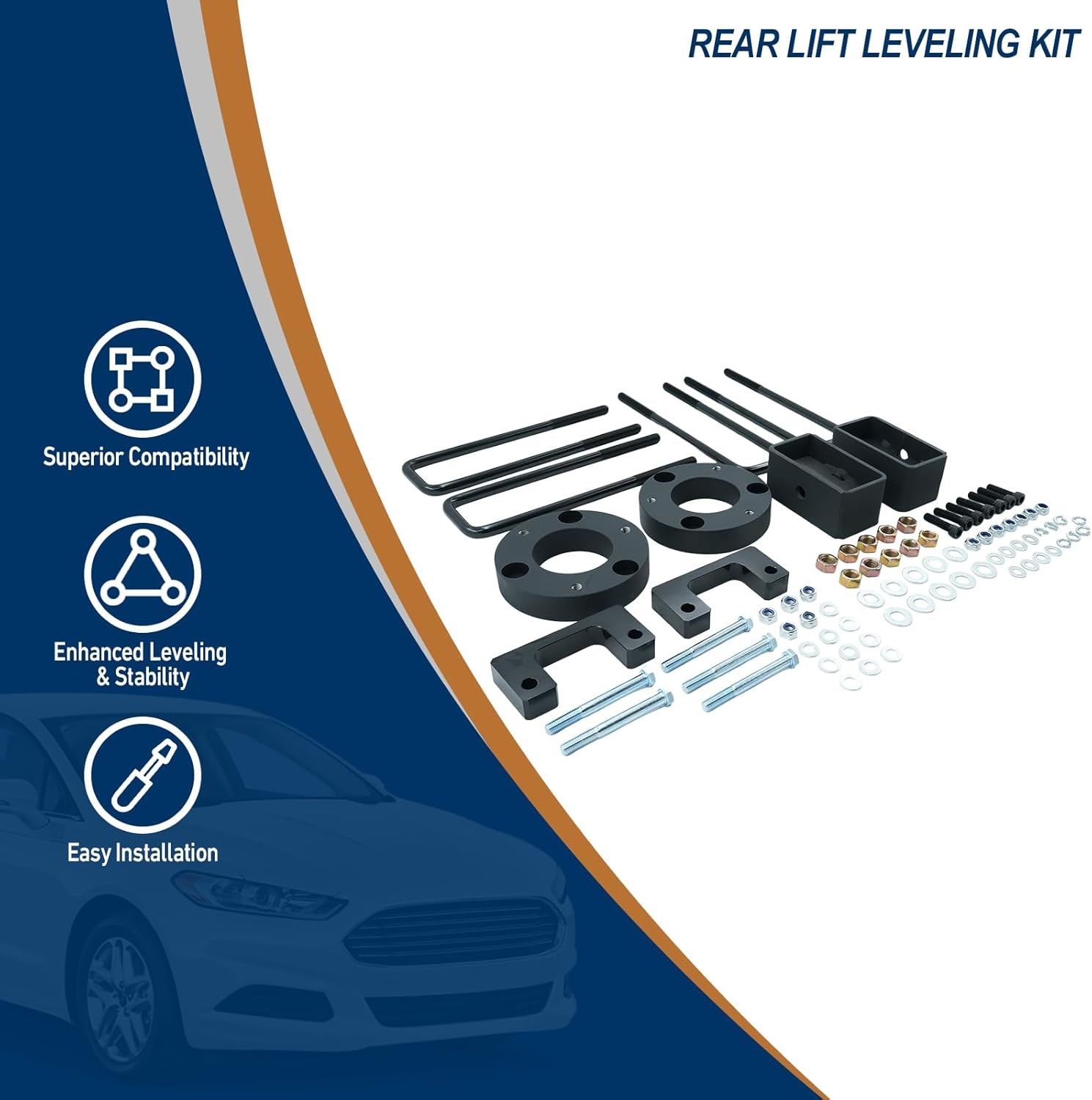 3.5″ Front & 3″ Rear Lift Leveling Kit for Chevrolet Silverado 1500 & GMC Sie…