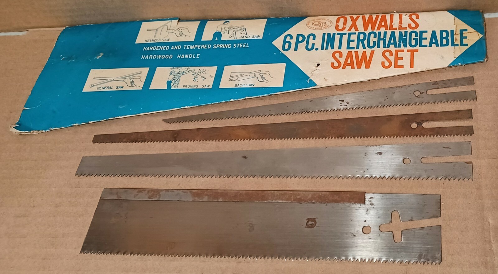 Vintage Oxwall Tool Co. Interchangeable Saw Set w/Cardboard Sleeve -G1