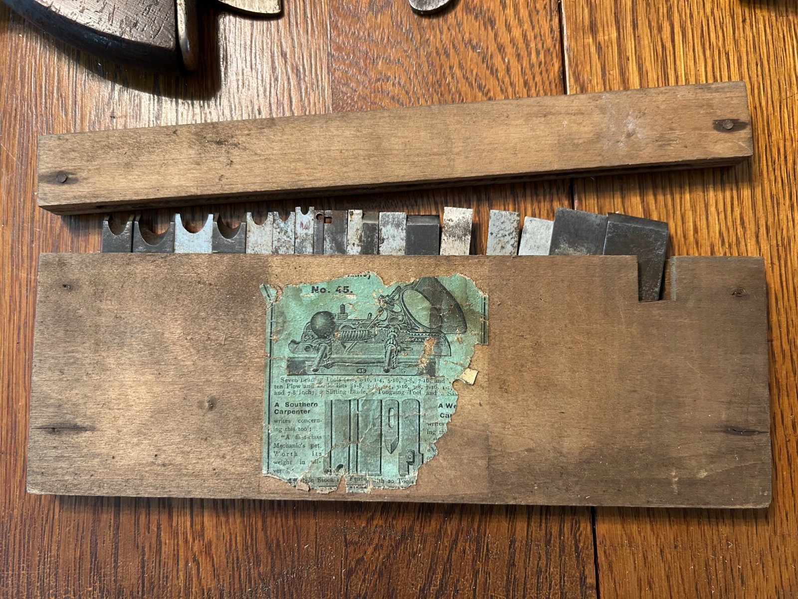 Stanley No. 45 Combination Plane, complete w/ Cutters & original box