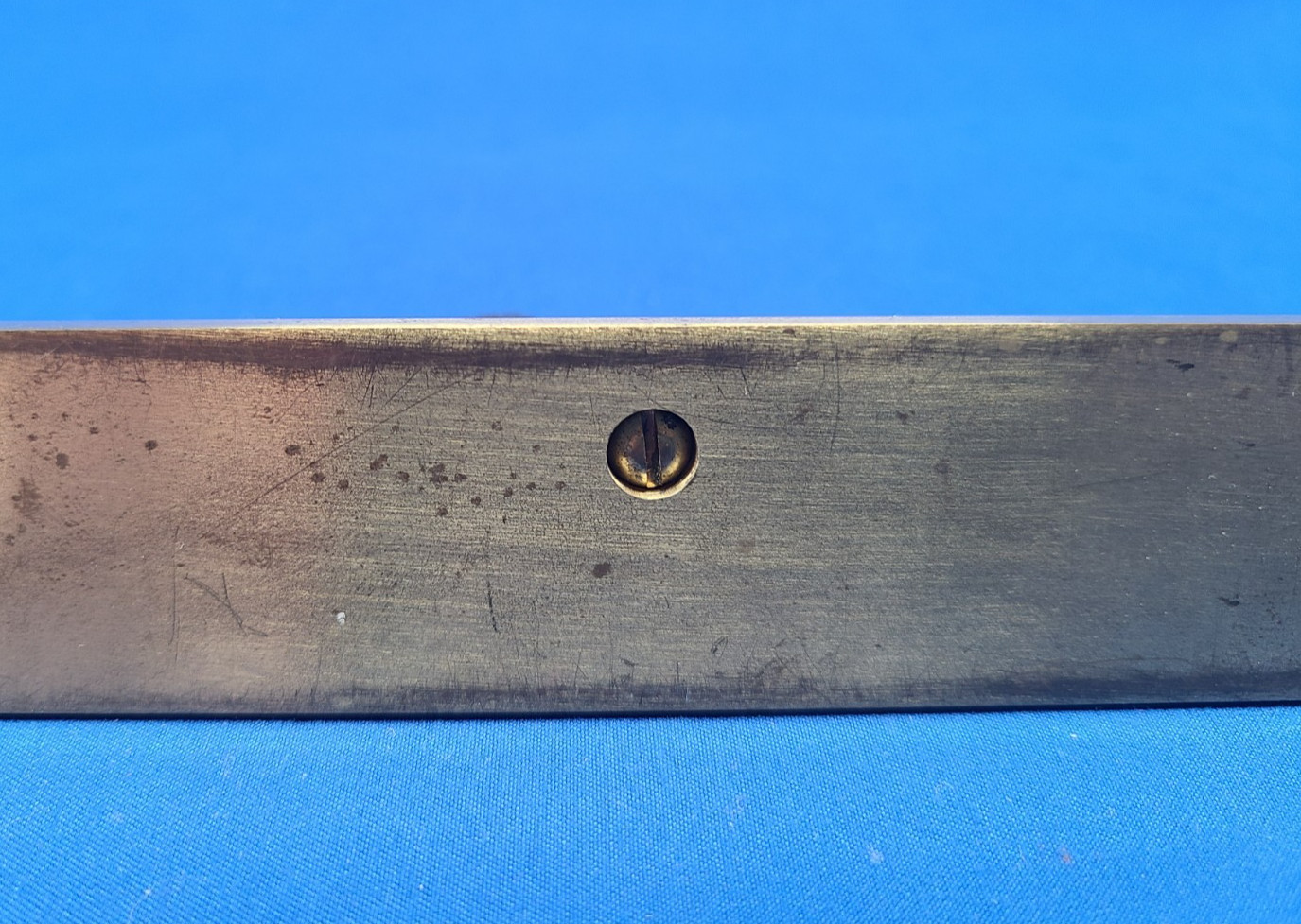 Nice Vintage Heavy Brass Ruler with Eagle 12″ Rule Patriotic Desk Paperweight