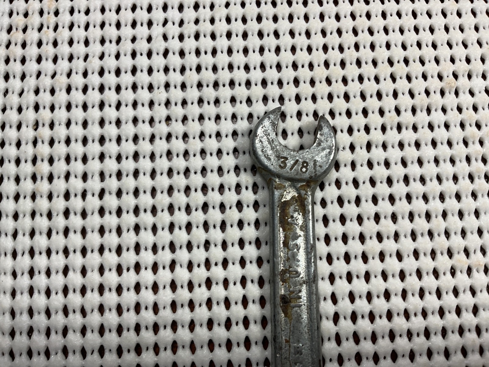 Vintage 0723 Indestro 3/8 x 7/16 Double Open End Wrench – 4 1/4” Long