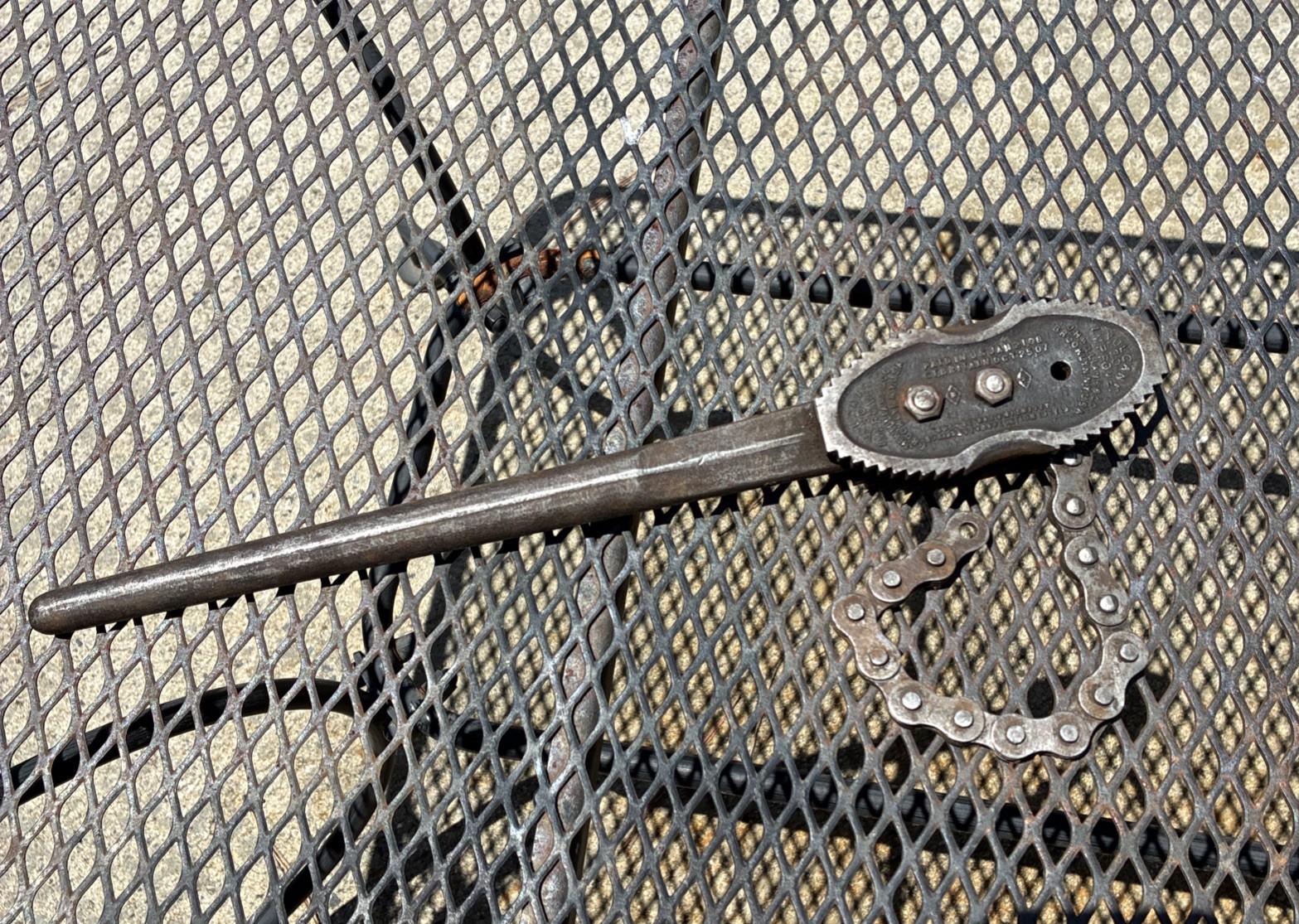 Vintage J.H. Williams Vulcan No. 30 Improved Chain Wrench 13 1/2” Brooklyn NY