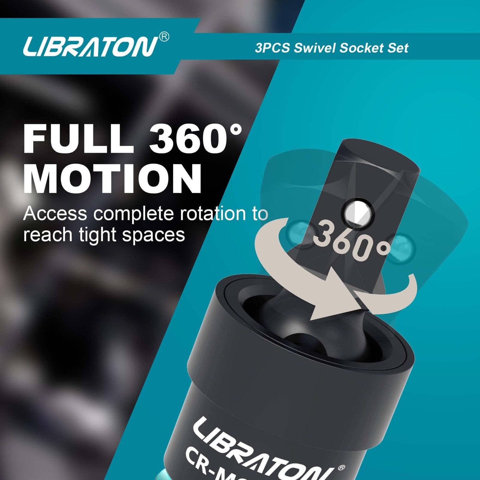 Libraton Swivel Socket Set, Impact Swivel Socket Set, Wobble Socket, Impact G…