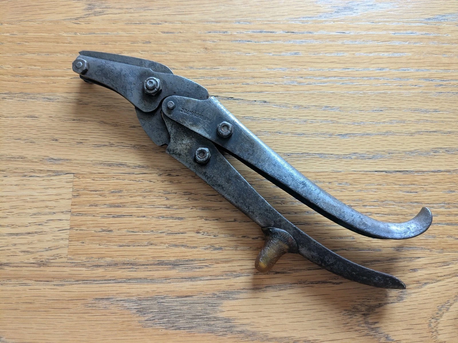 Vintage ARROW Tin Snips 10” Solid Steel Metal Shears