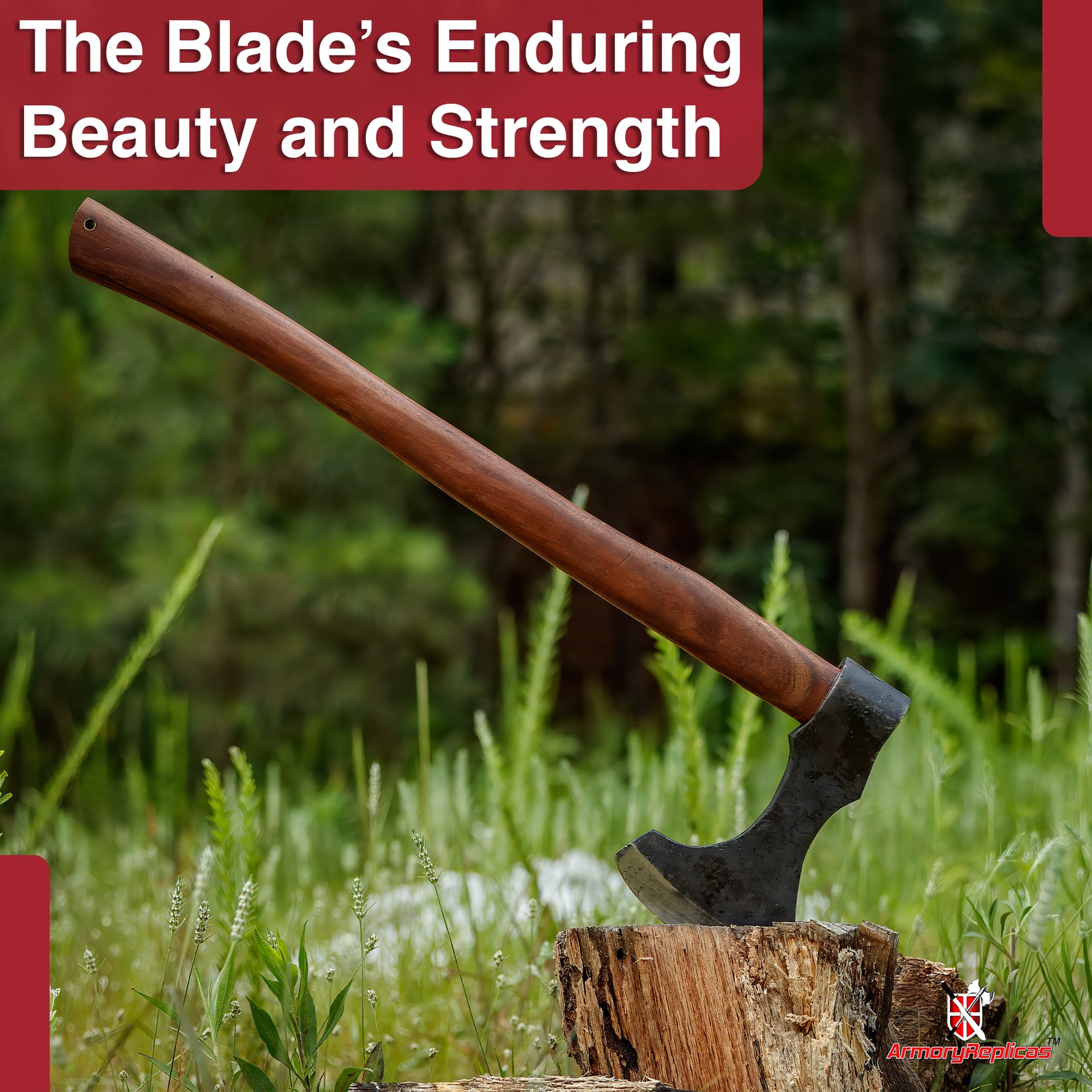 Medieval Outdoor Viking Warpath Functional Battle Axe