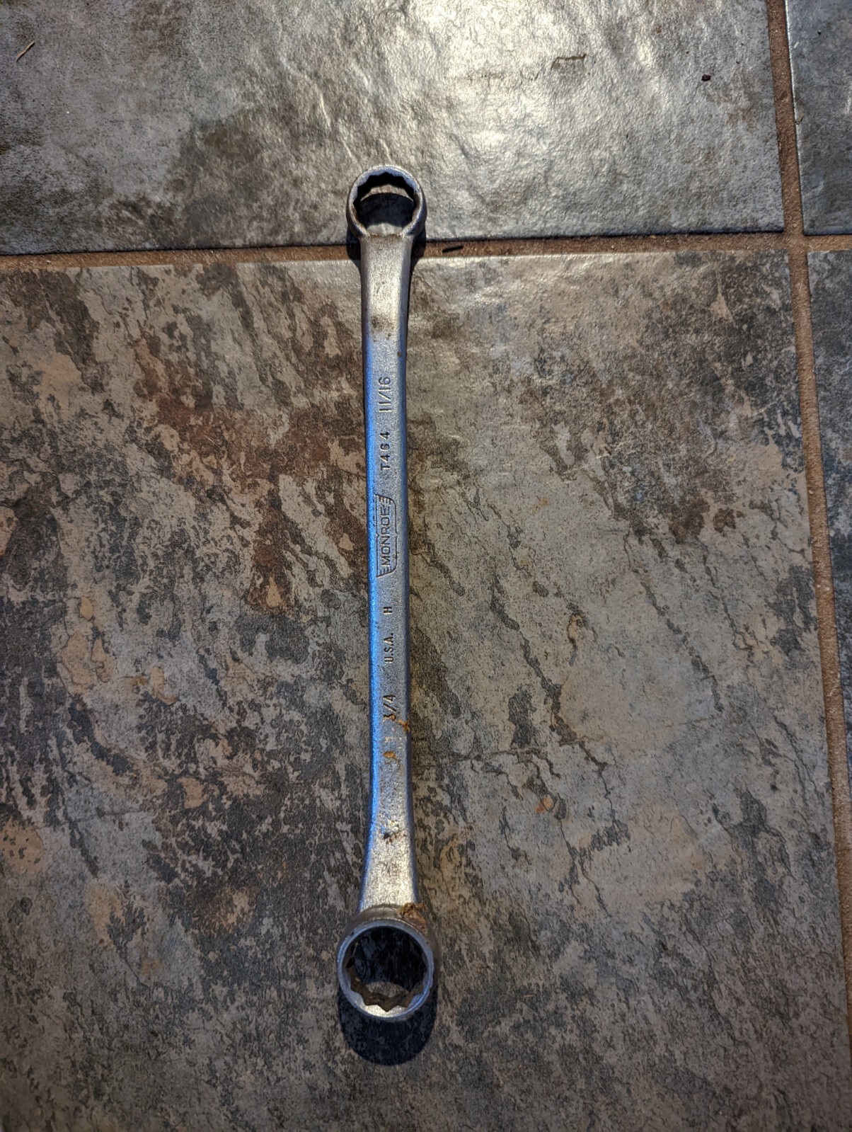 Vntg Monroe T464 Double Offset 12 Pt. Box End Wrench,3/4″ X 11/16″ X 10″