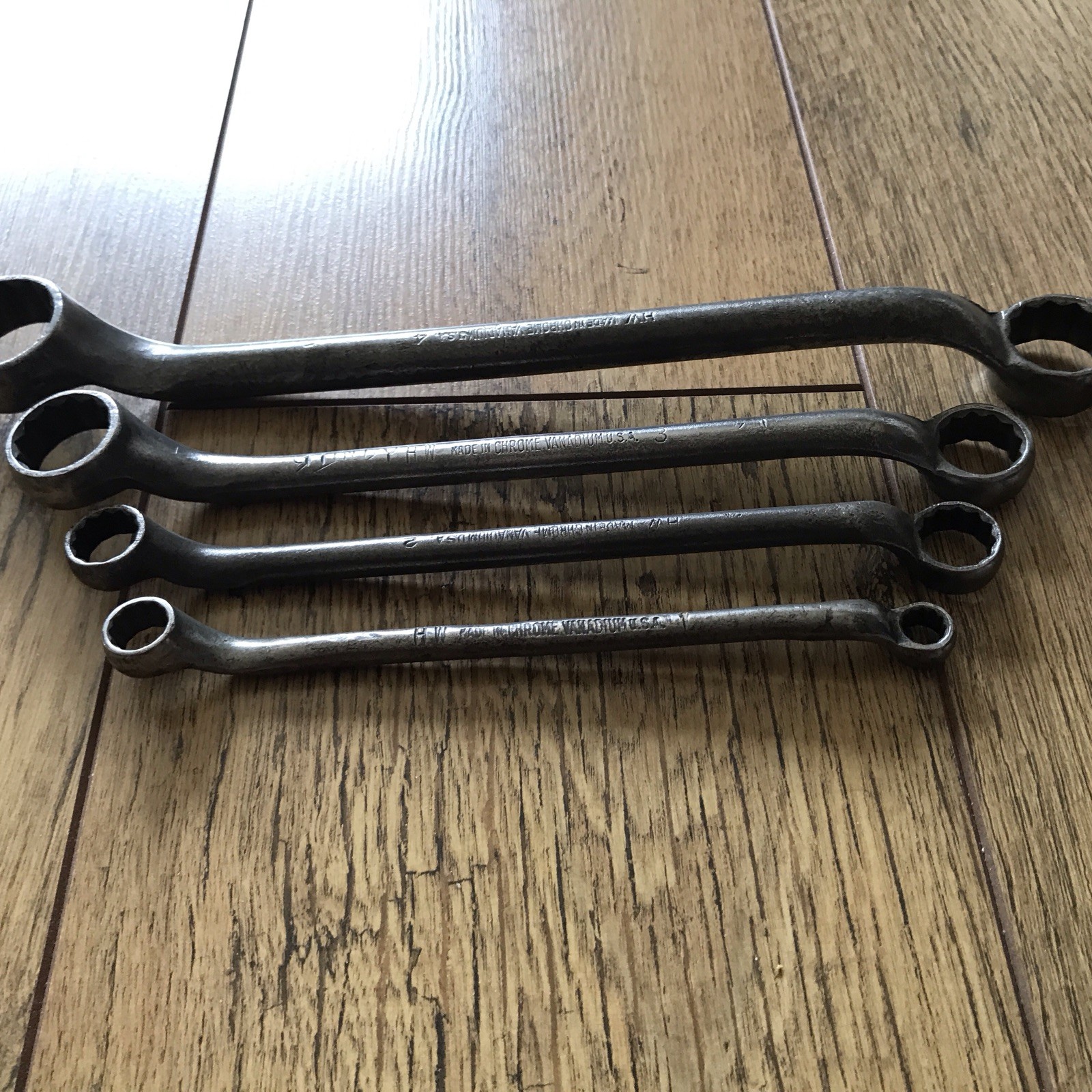4 Vintage USA 🇺🇸 Hinsdale Whitworth Ring Spanner’s 9/16” To 1/8” W .
