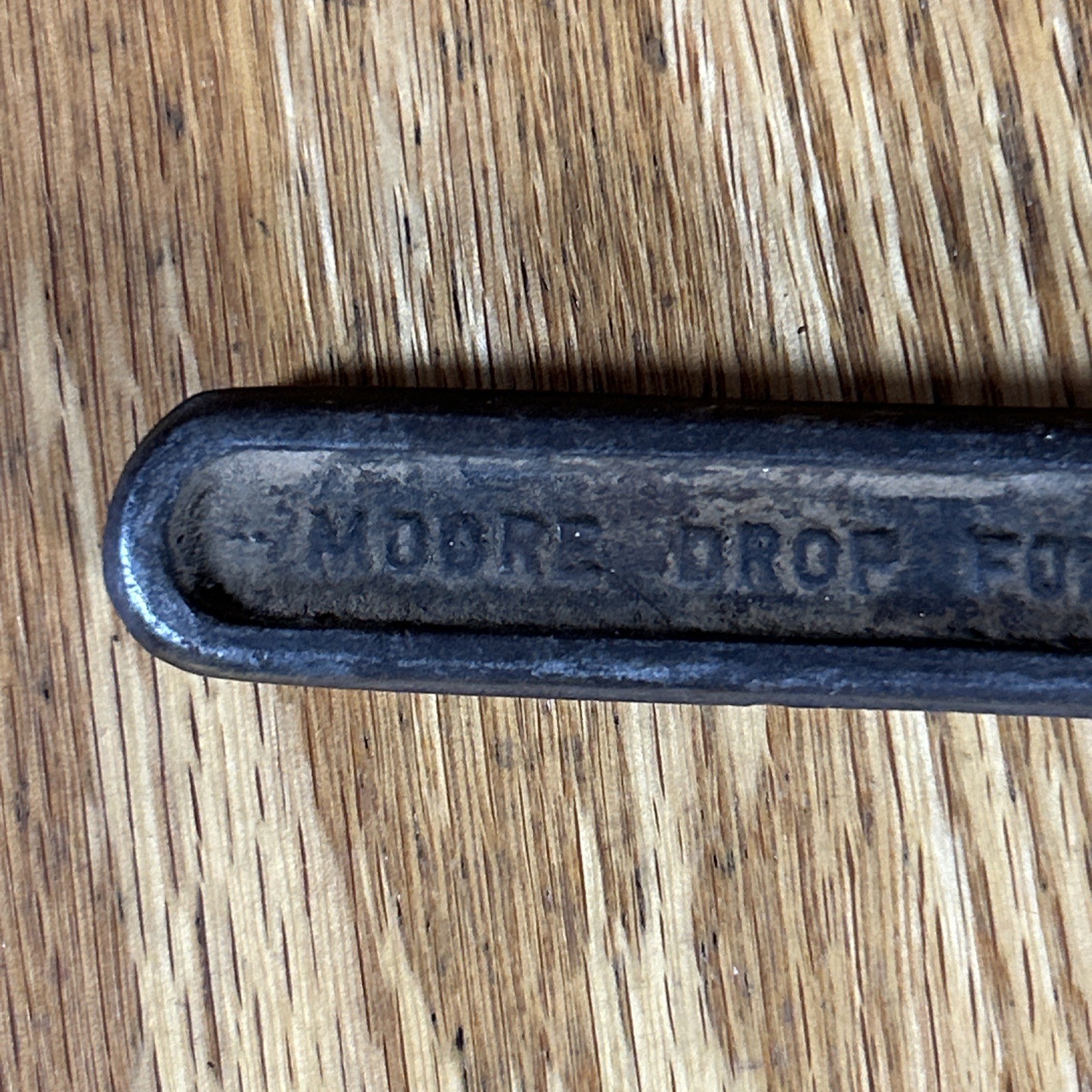 Antique Moore Drop Forged Co Monkey Wrench Mass Original