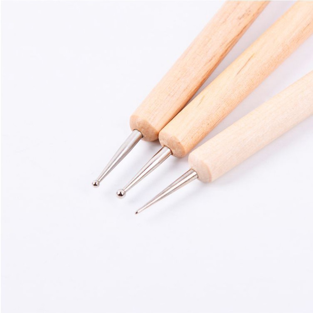 3 PCS Wood Pottery Edging Tool Clay Sculpture Tools Model Making Crafting