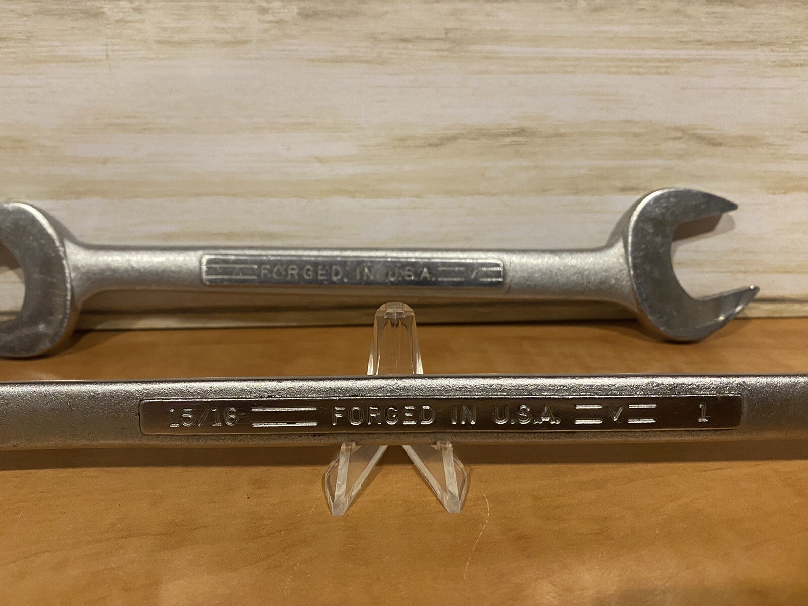 2 Craftman 15/16” 1” open end box end wrenches Made in USA