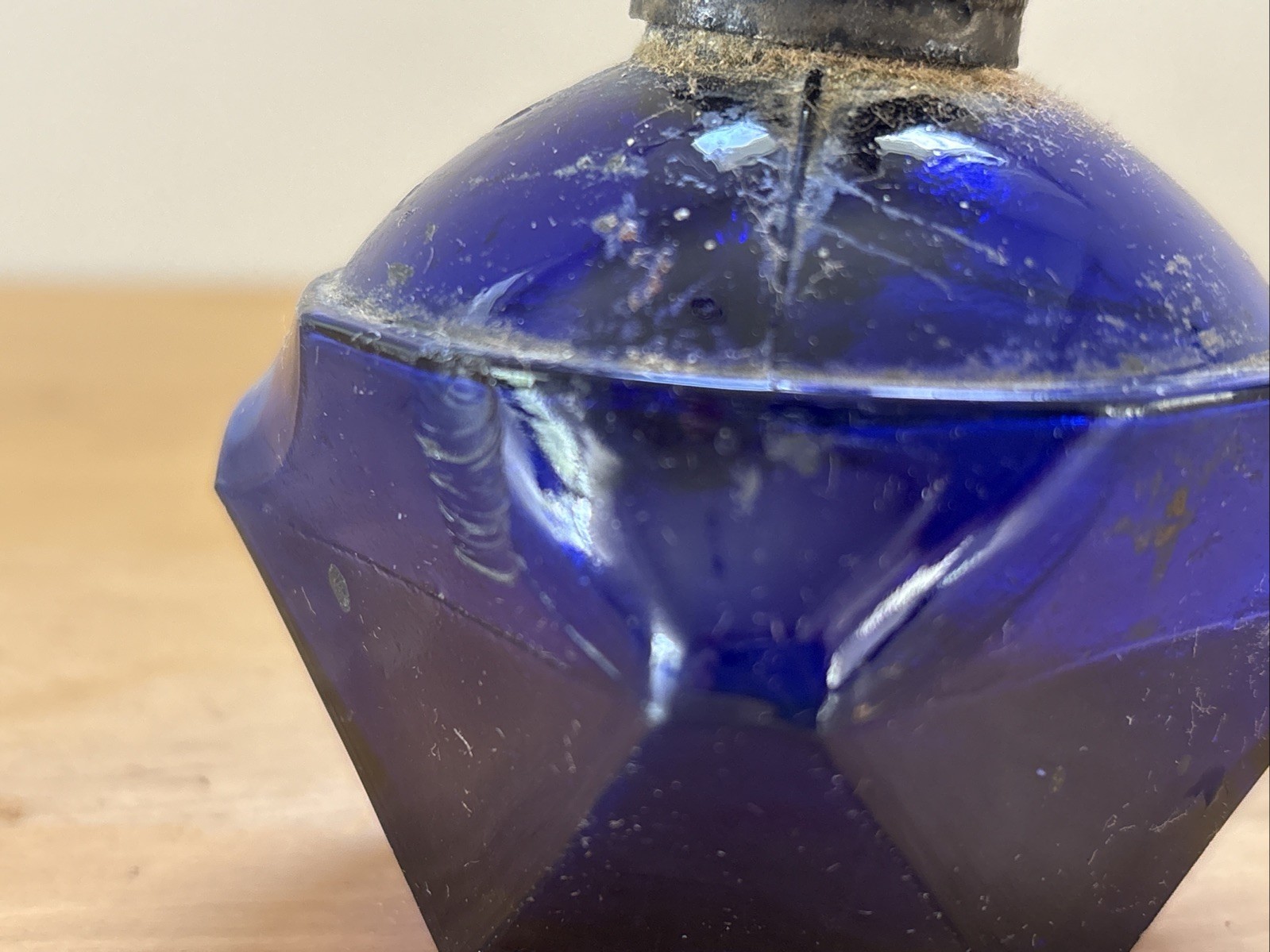Rare Antique Jeweler’s Lamp Burner Cobalt Blue Glass