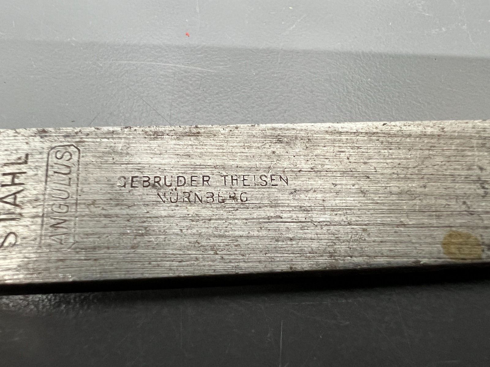 (R) VINTAGE STAHL 100mm MACHINIST SQUARE GEBRUDER THEISEN NURNBERG – GERMANY