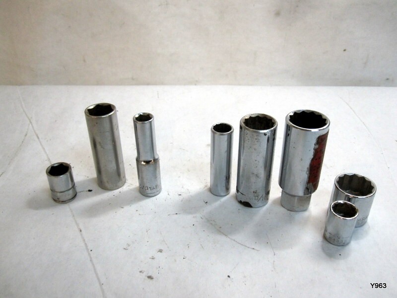 set of 8 sockets mixed lot, See description for full details