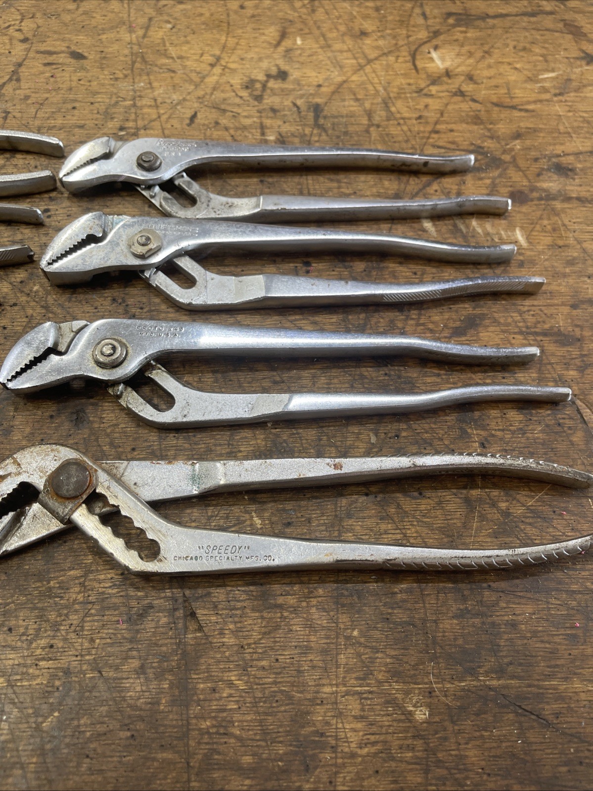 Vintage Lot of 9 Pliers – Proto, Craftsman, Blackhawk, Diamond, Stanley, Others