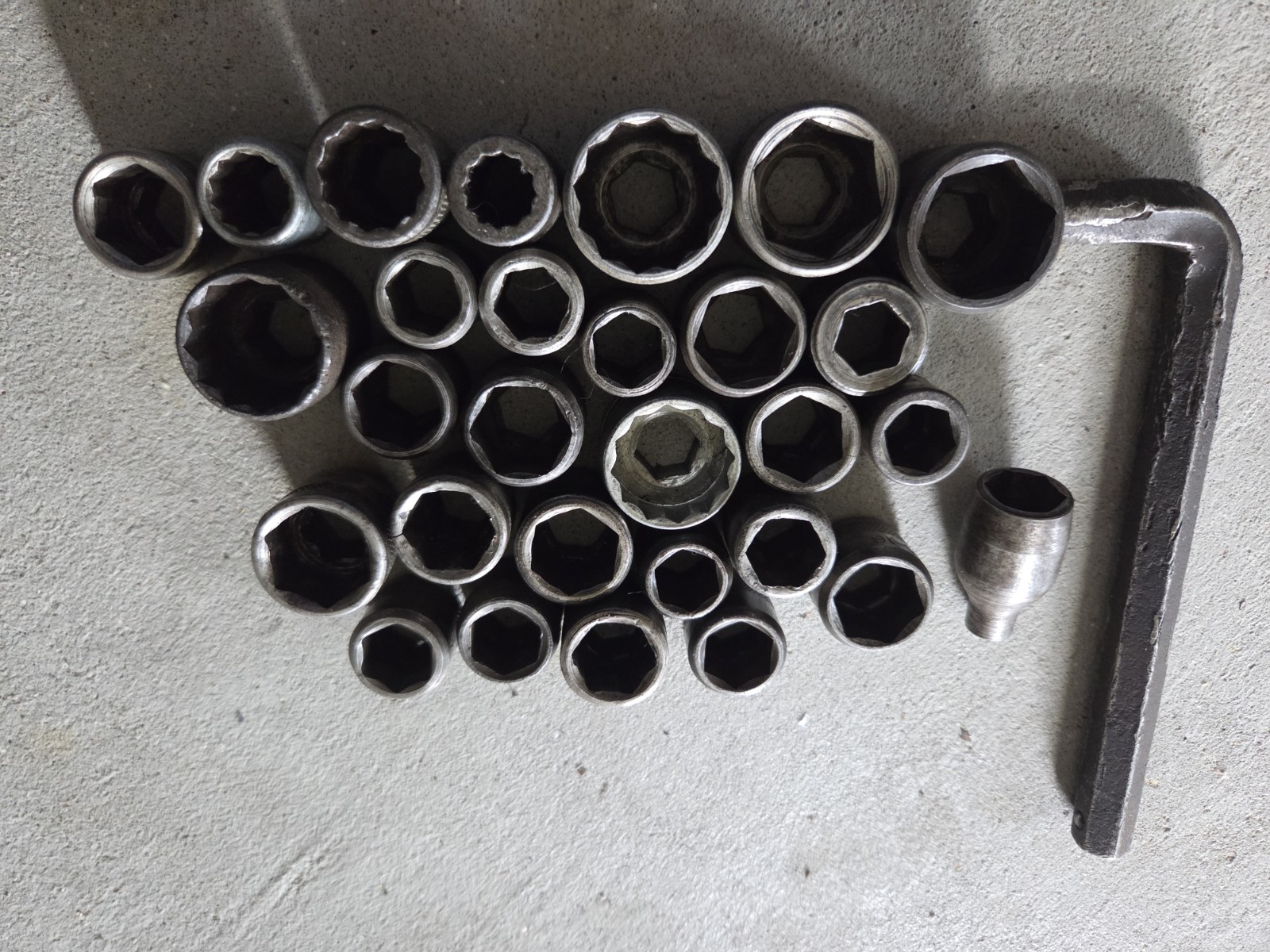 Vintage Lot of Old Antique Hex Hexagon Drive Some W Star Markings Sockets LOT