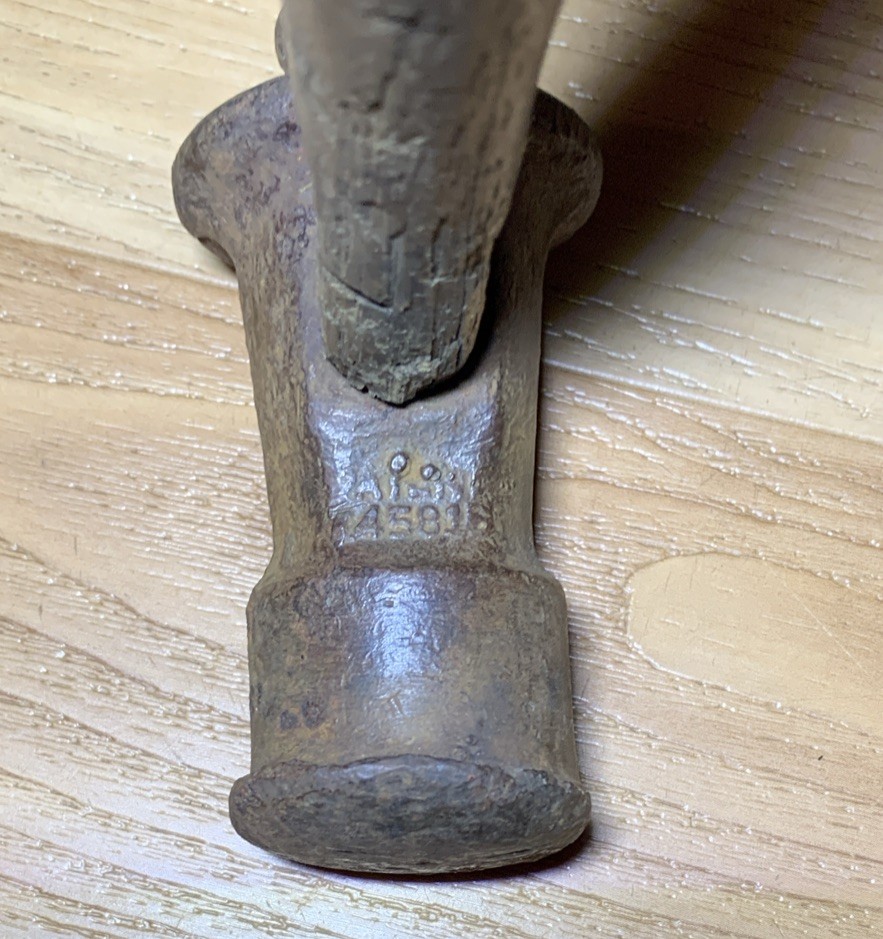 Antique Original Mechanic Blacksmith Ball Pein Peen Hammer Stanley? 30 oz. 12”