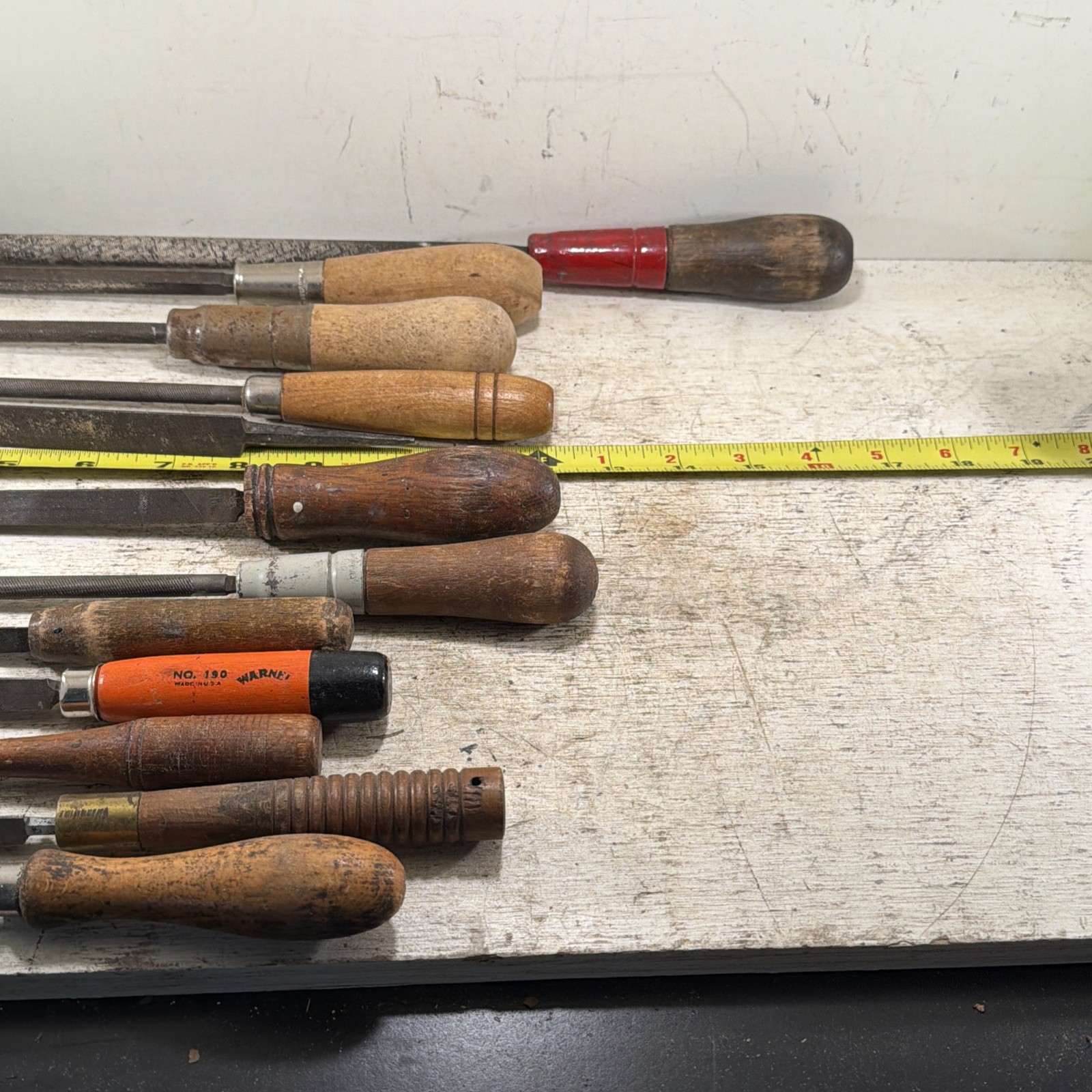 12-Antique Vintage Tools Metal MACHINIST BLACKSMITH Files Rasps Wood Nicholson