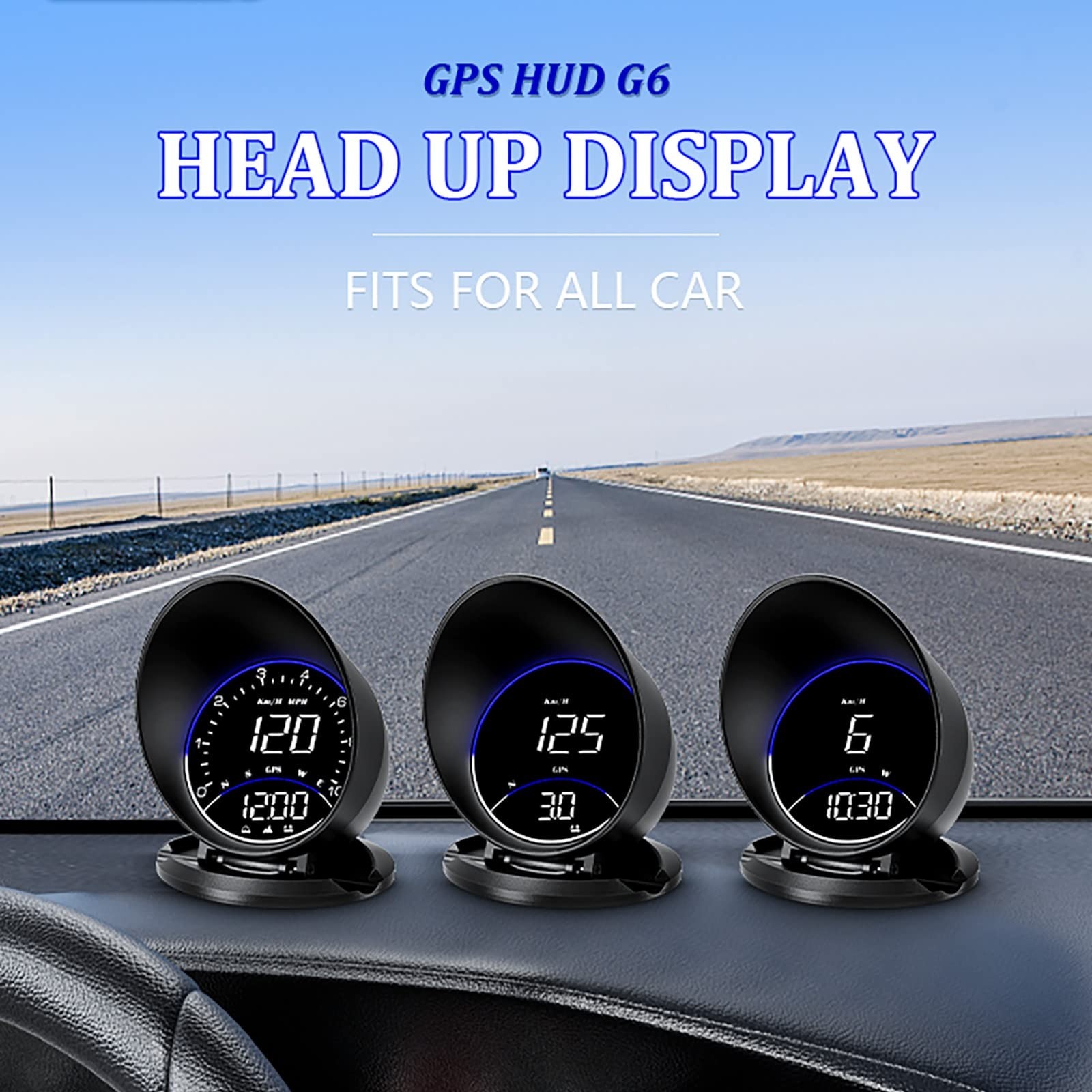 wiiyii Auto GPS Speedometer G6, Car HUD Head Up Display HD Display, Overspeed…