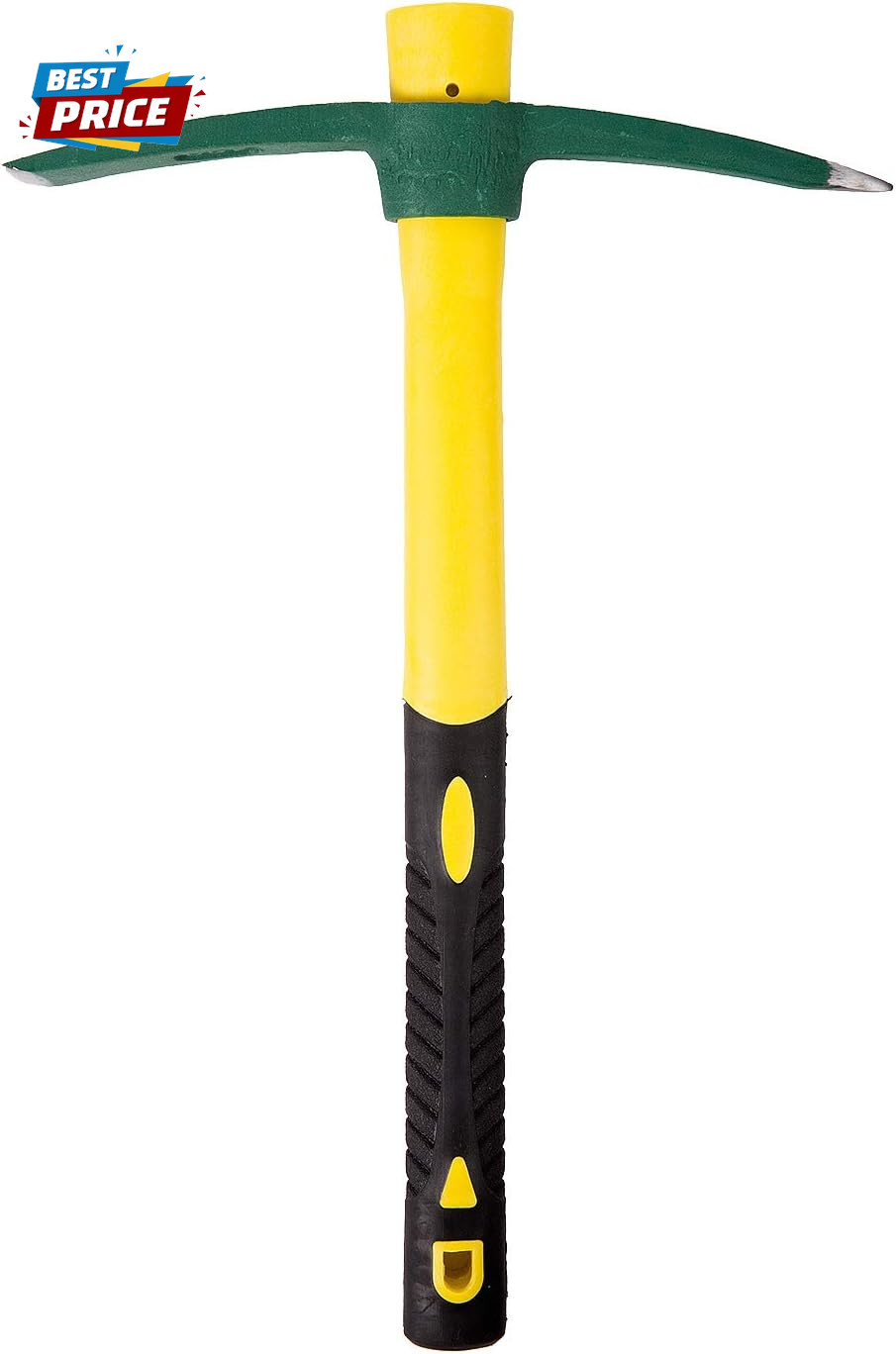 15 Inch Pick Mattock Hoe, 1.4Lbs Forged Weeding Garden Pick Axe Pickaxe with Fib