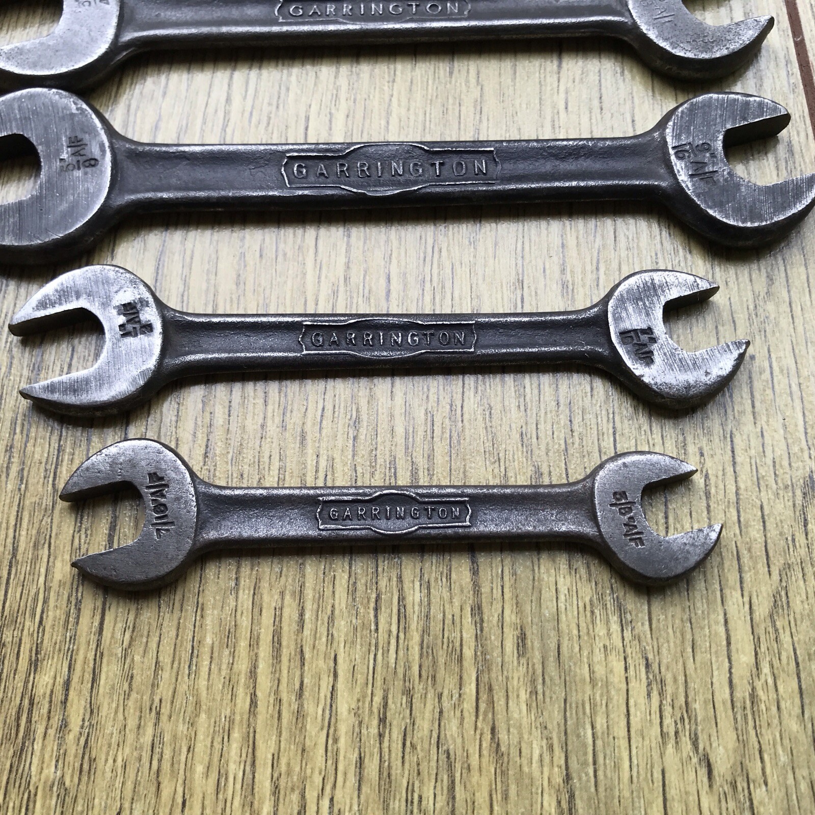7 Vintage Garringtons Magpie Spanners 1” To 3/8” AF